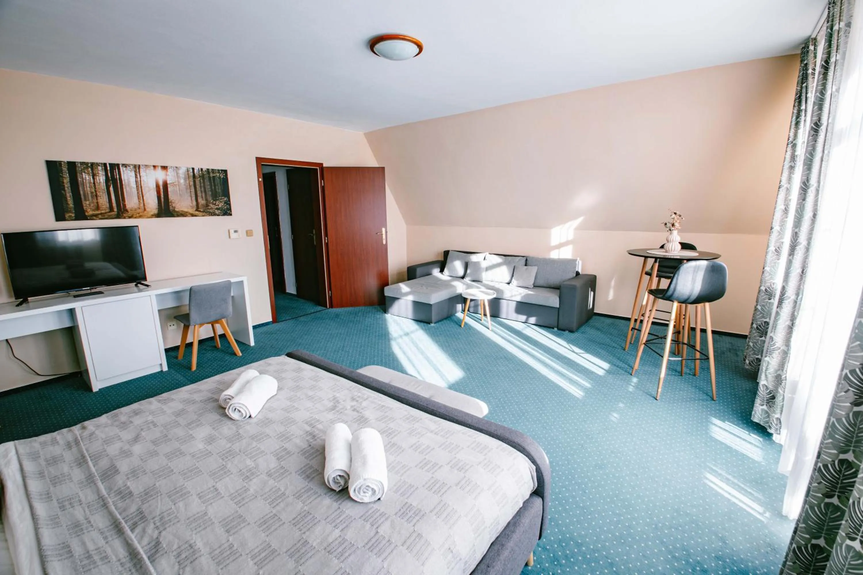 Bed in Greenwood hotel