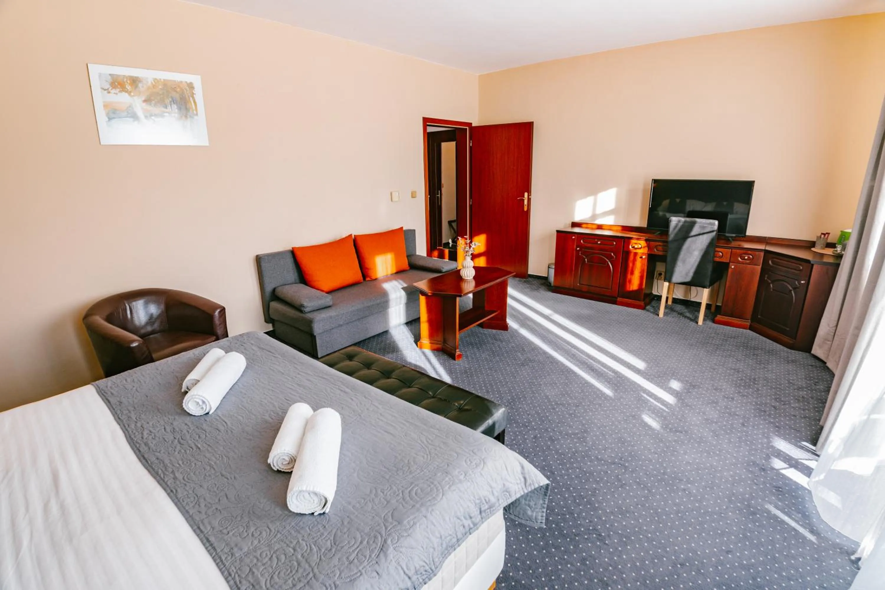 Bed in Greenwood hotel