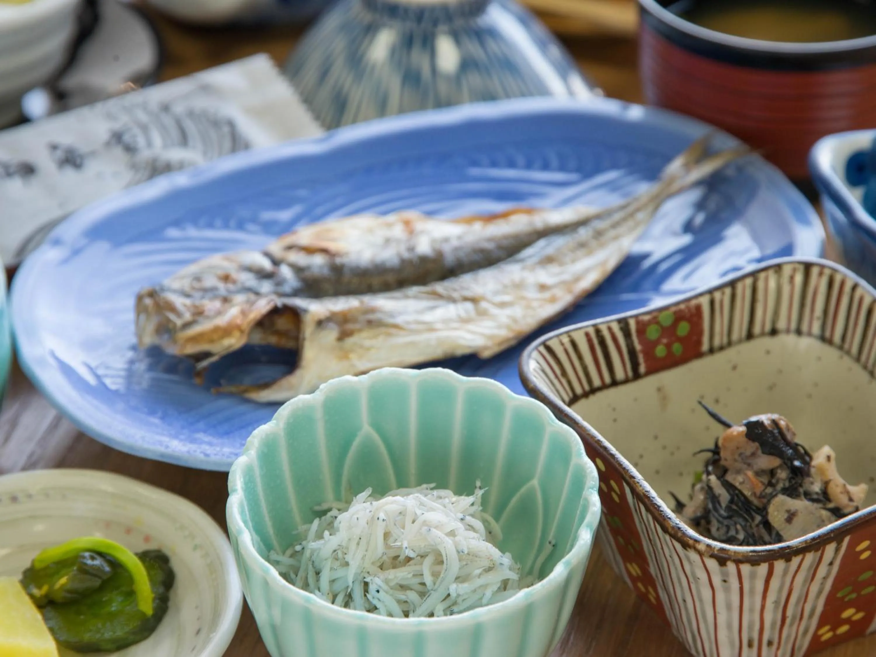 Asian breakfast in Iwamotoro