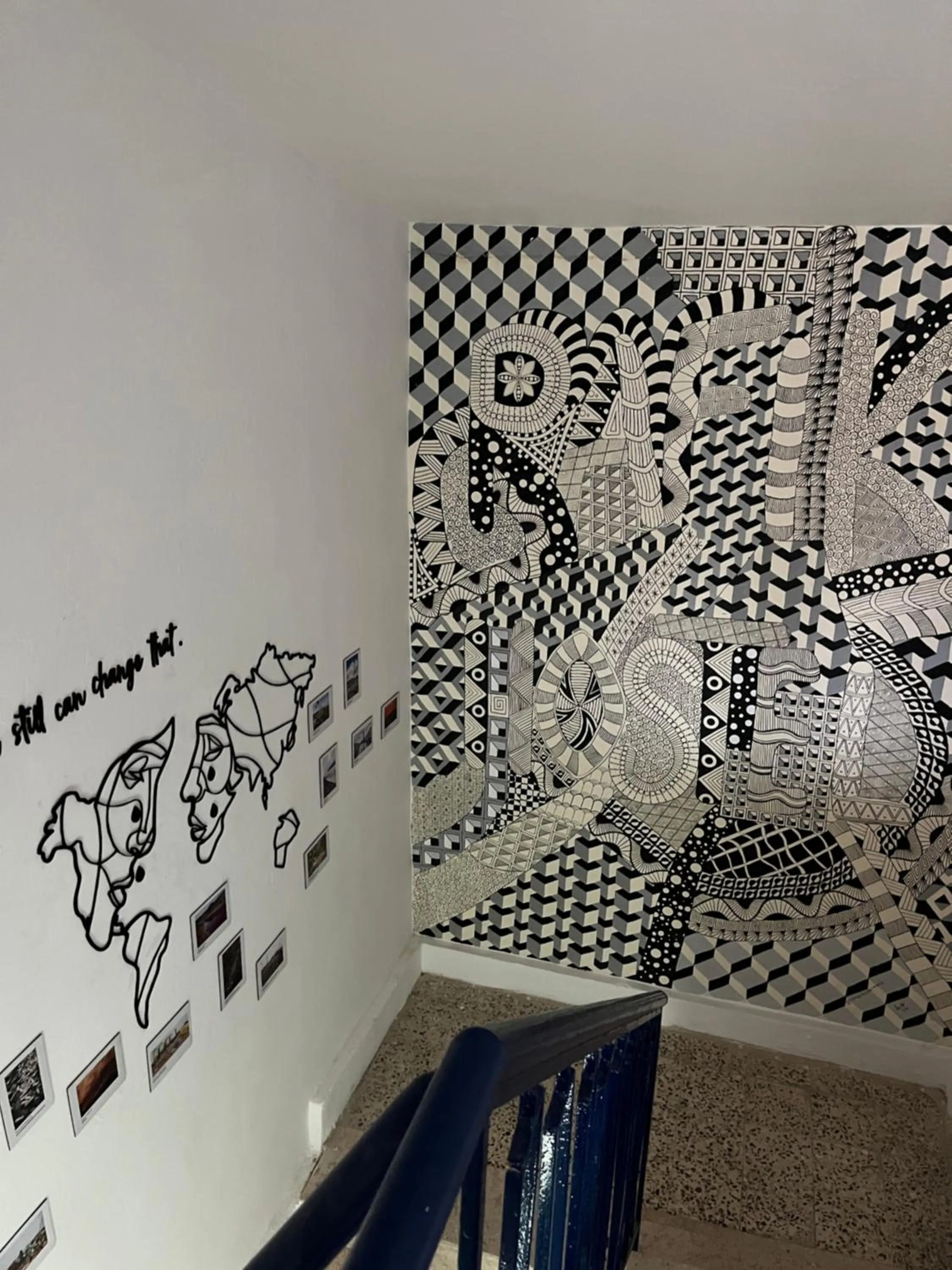 Decorative detail in Rafiki Hostel