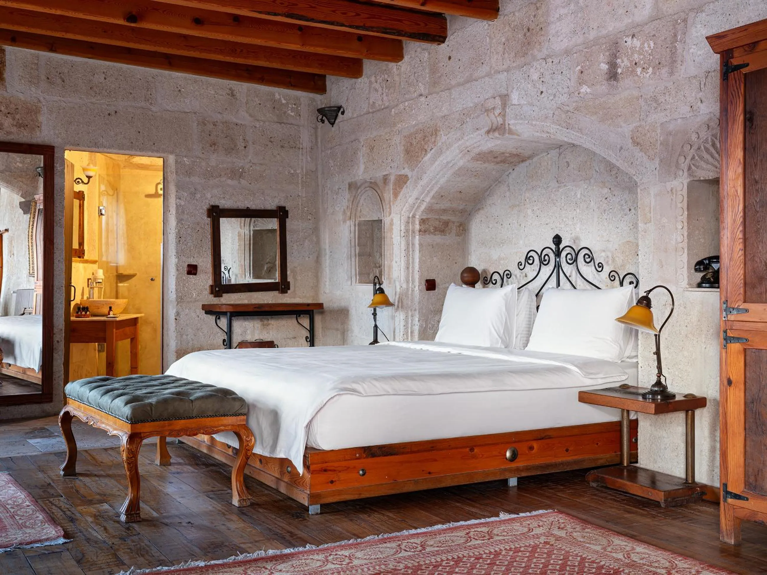 Bed in Kelebek Special Cave Hotel & Spa