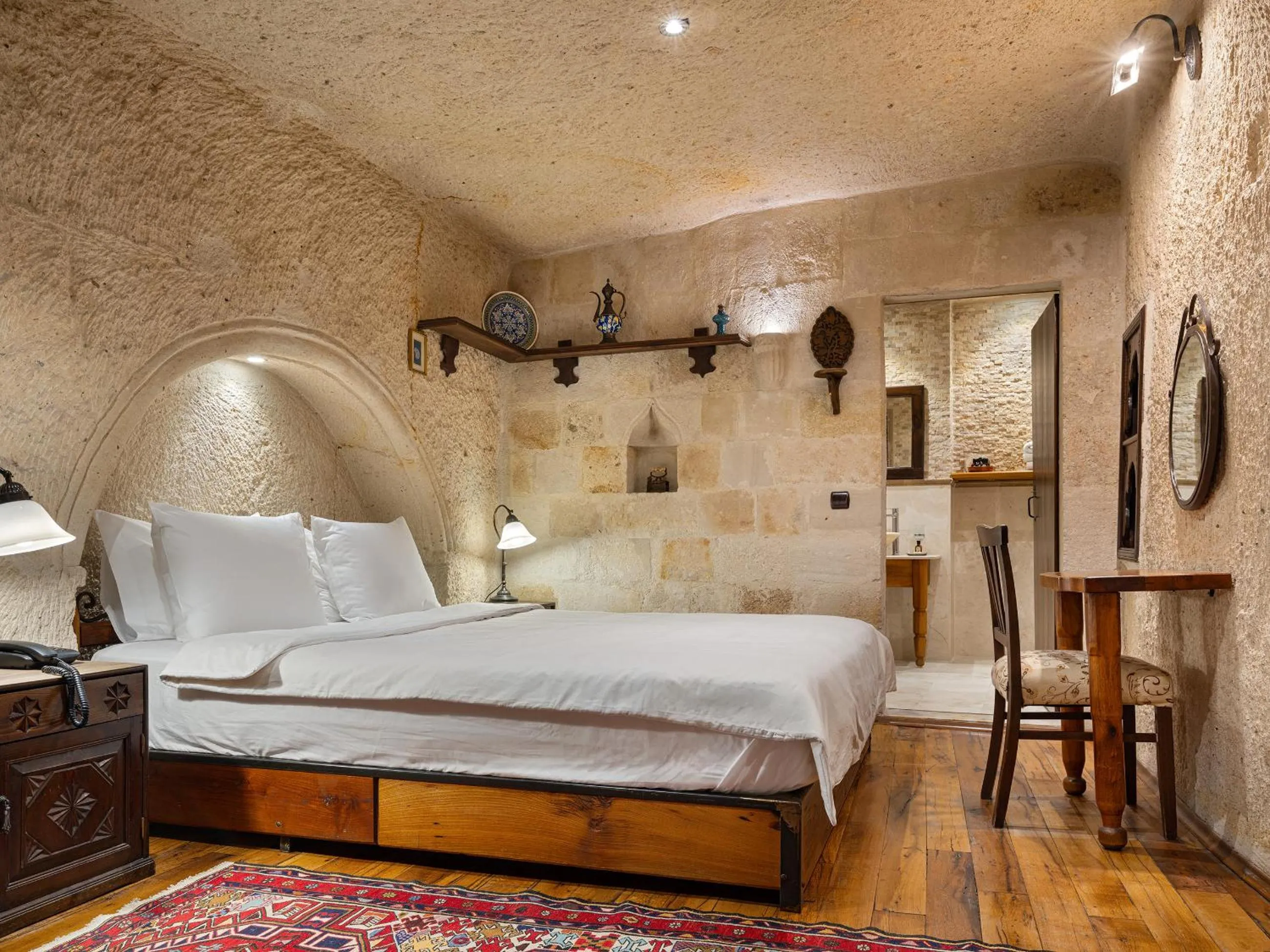 Bed in Kelebek Special Cave Hotel & Spa