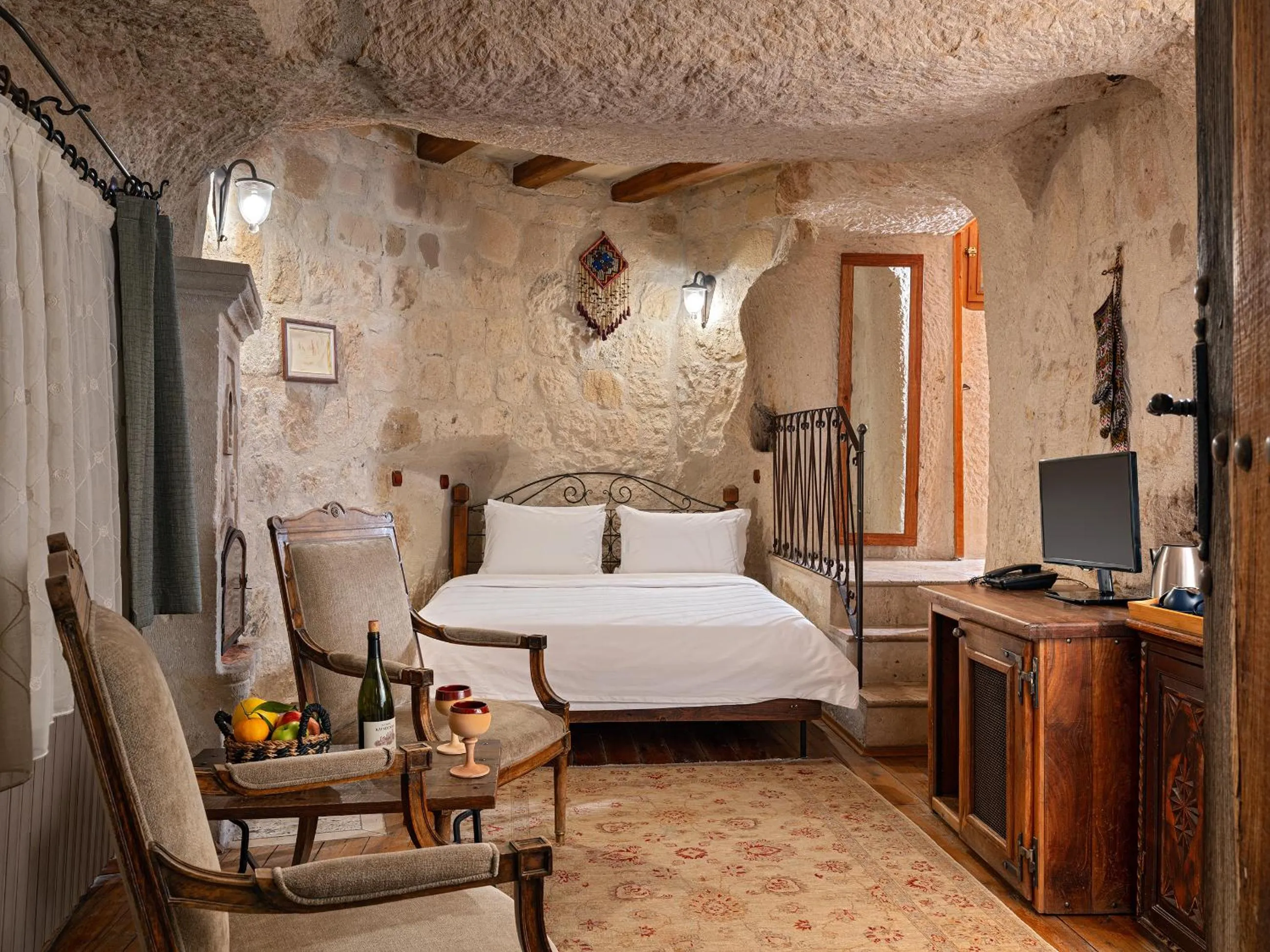 Living room, Bed in Kelebek Special Cave Hotel & Spa