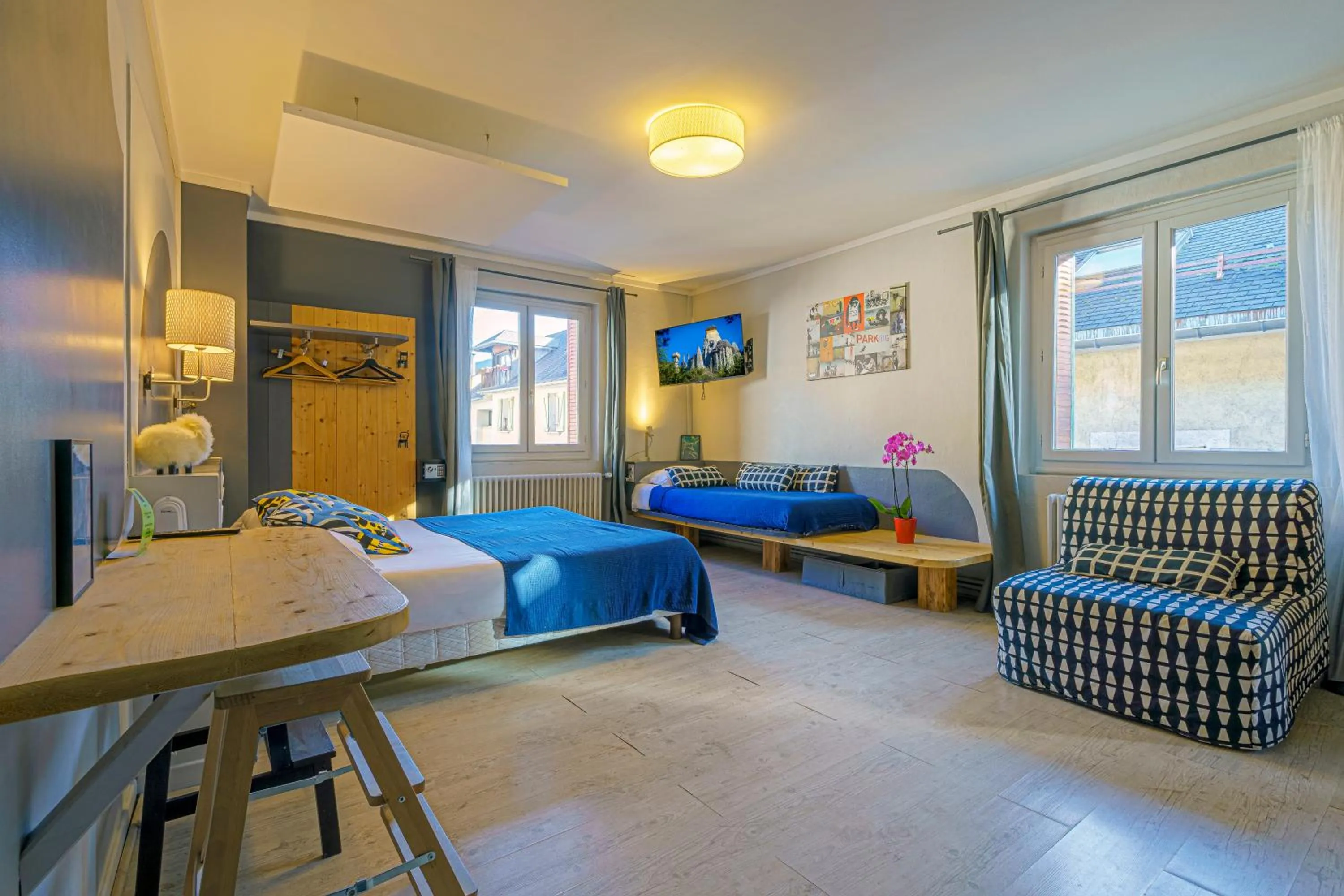 Bed in Hotel de la Placette Barcelonnette