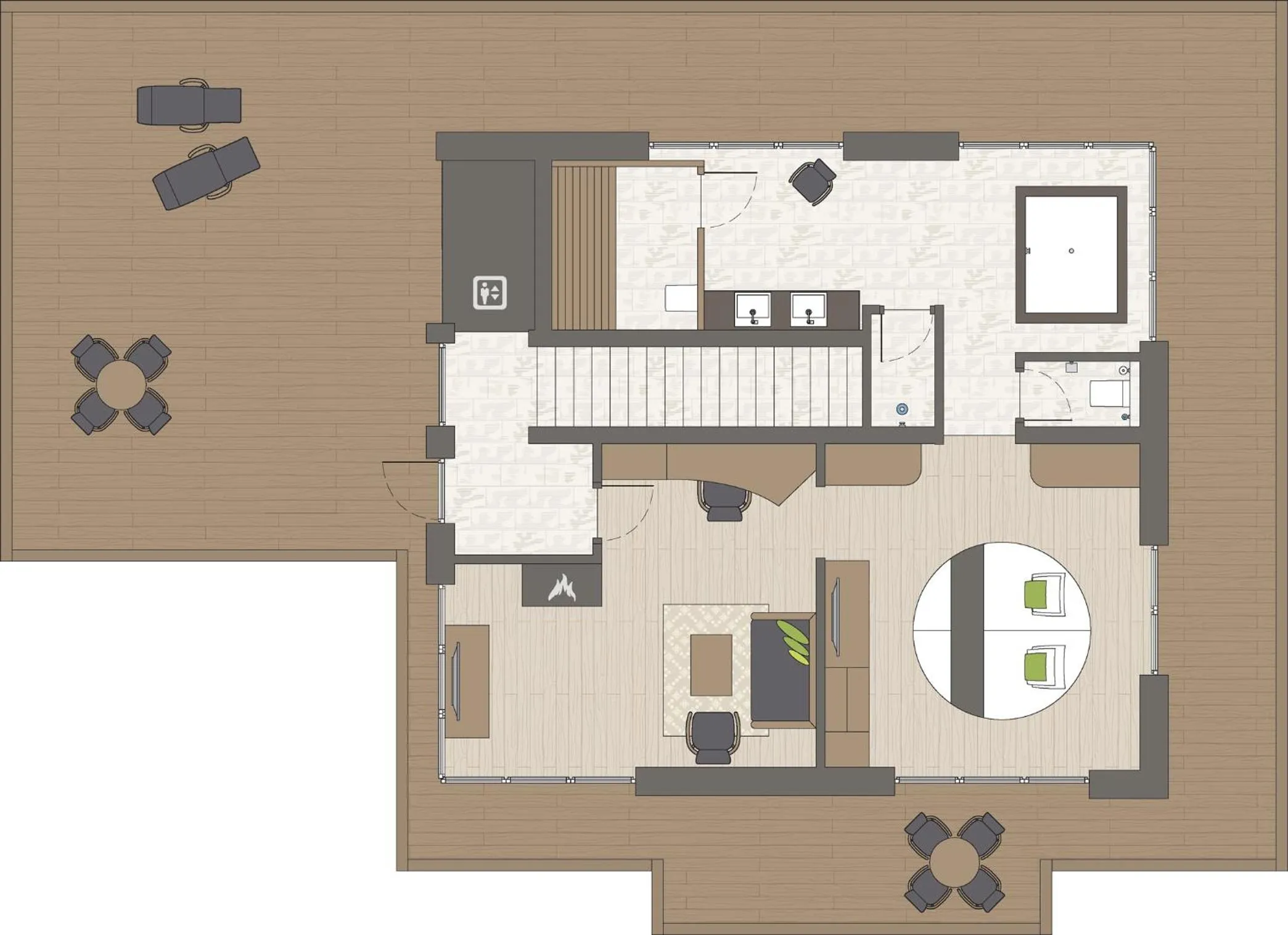 Food in Alpine Resort Goies Superior