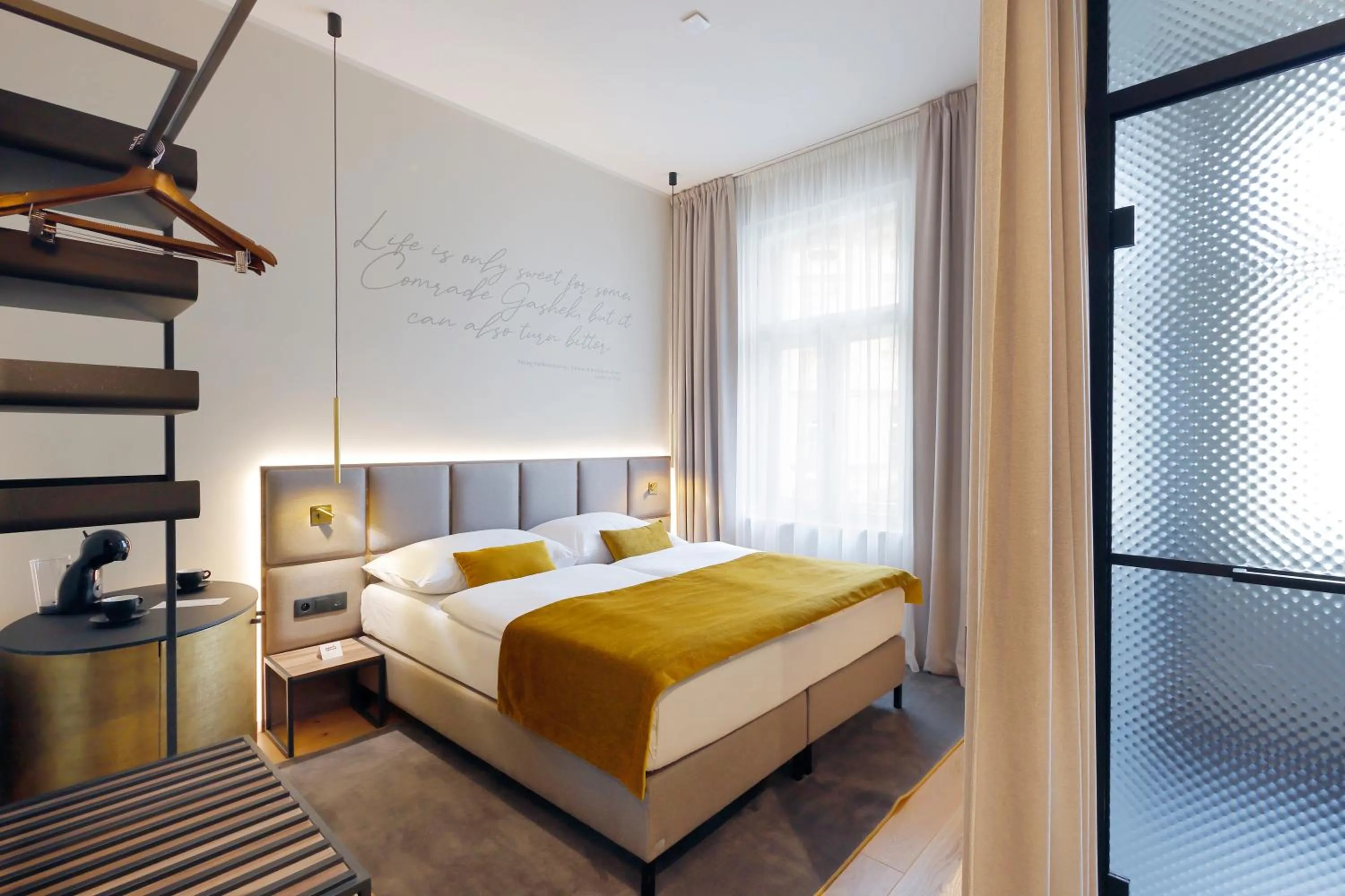 Bedroom, Bed in Hotel Prokop Square