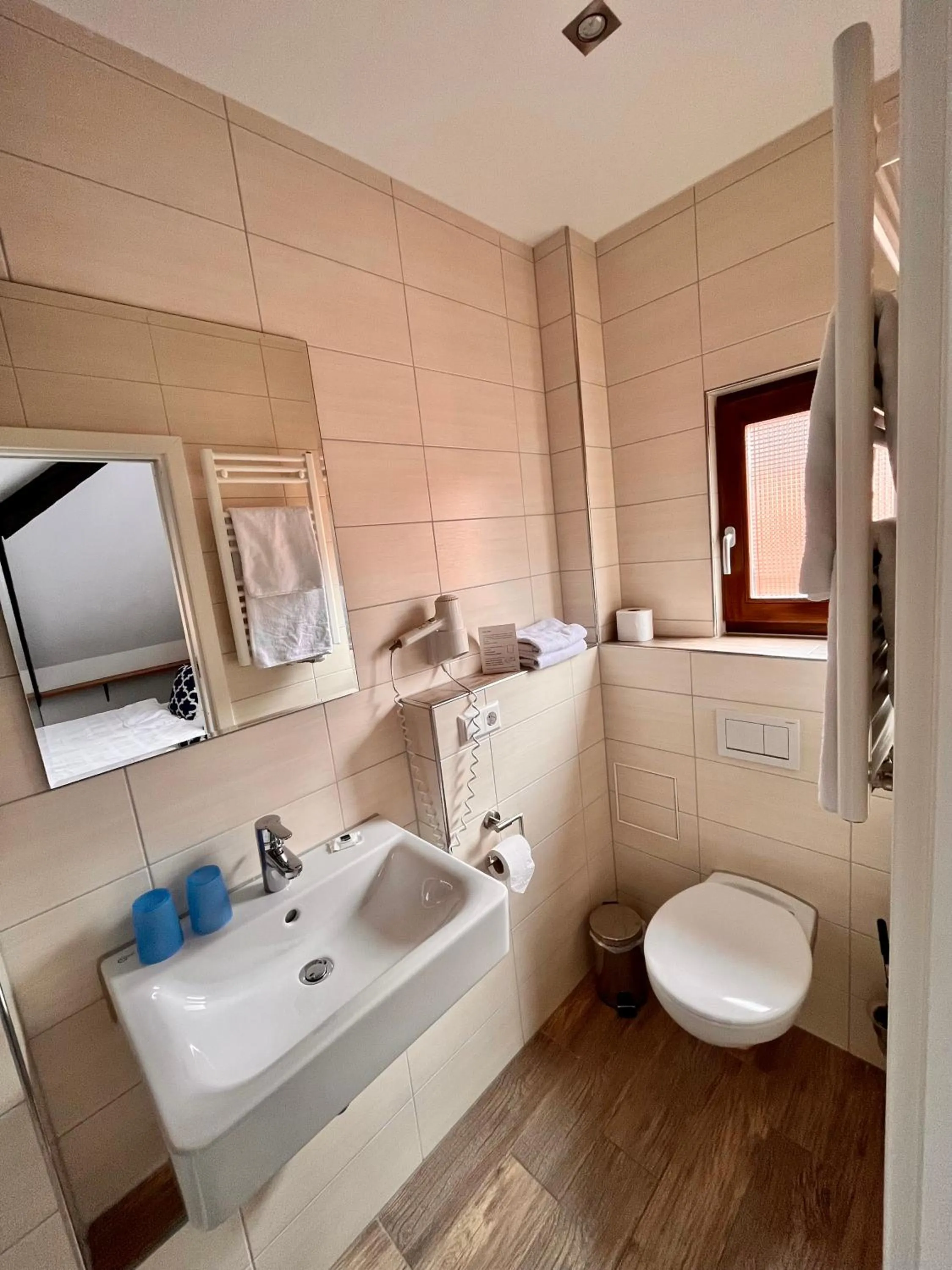 Bathroom in Gästehaus AM HAFEN