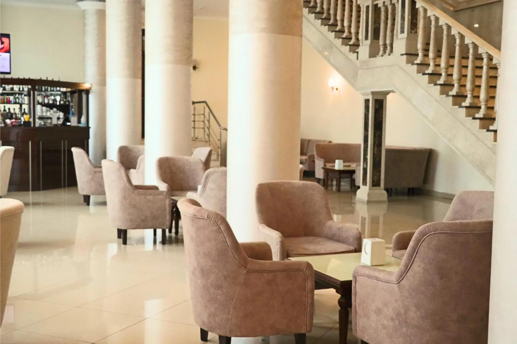 Lobby or reception in Ukraine Hotel