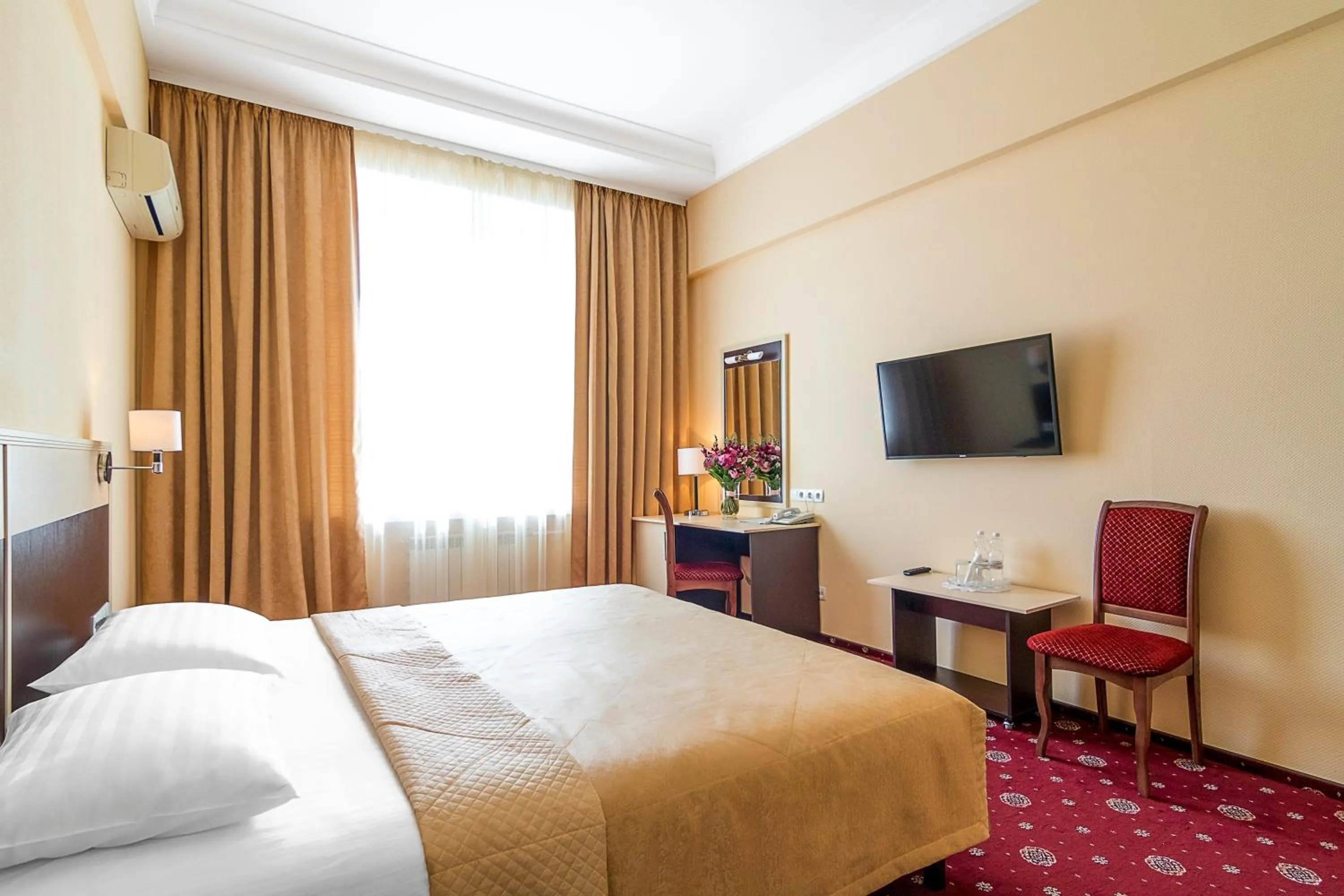 Bed in Ukraine Hotel