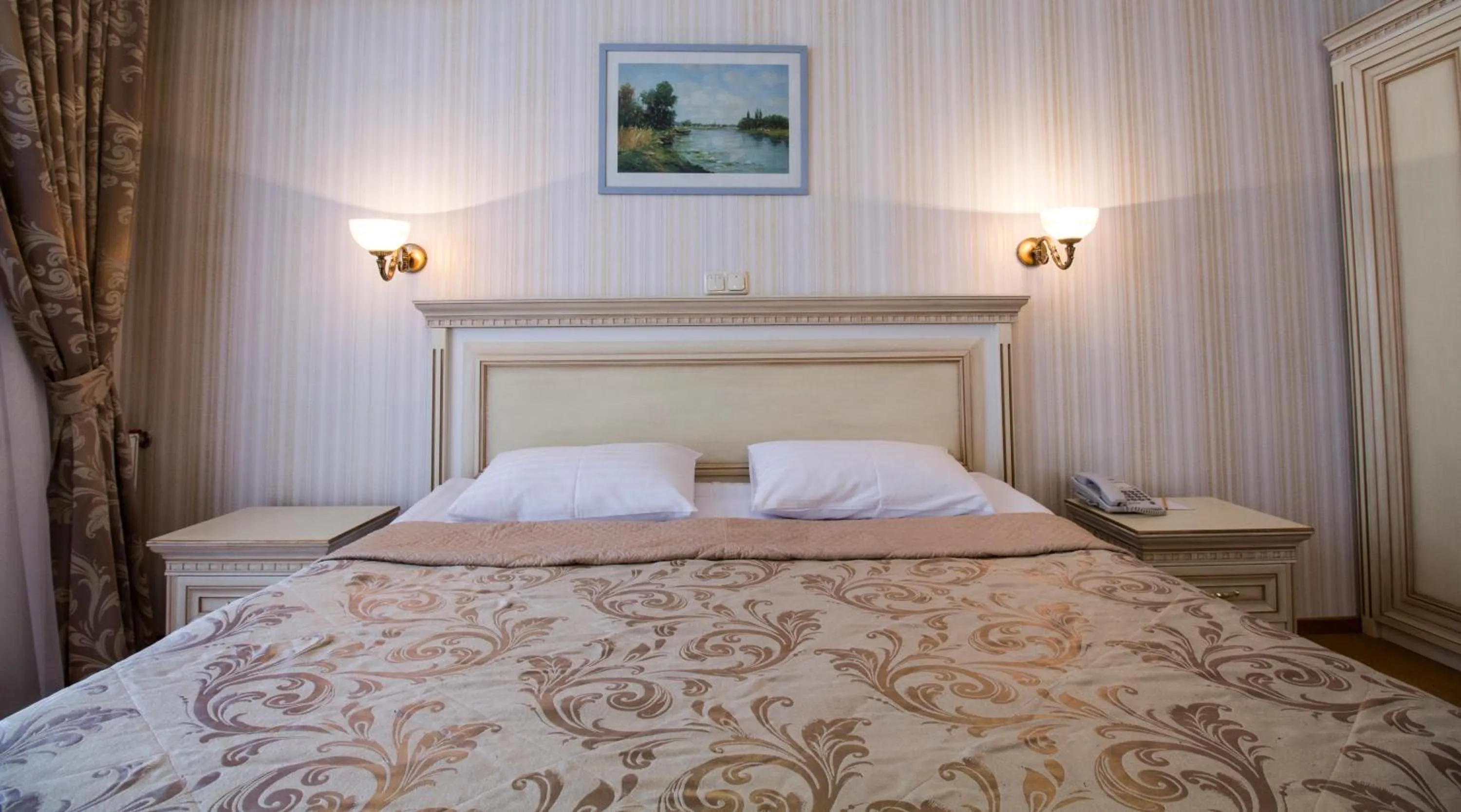 Bed in Ukraine Hotel