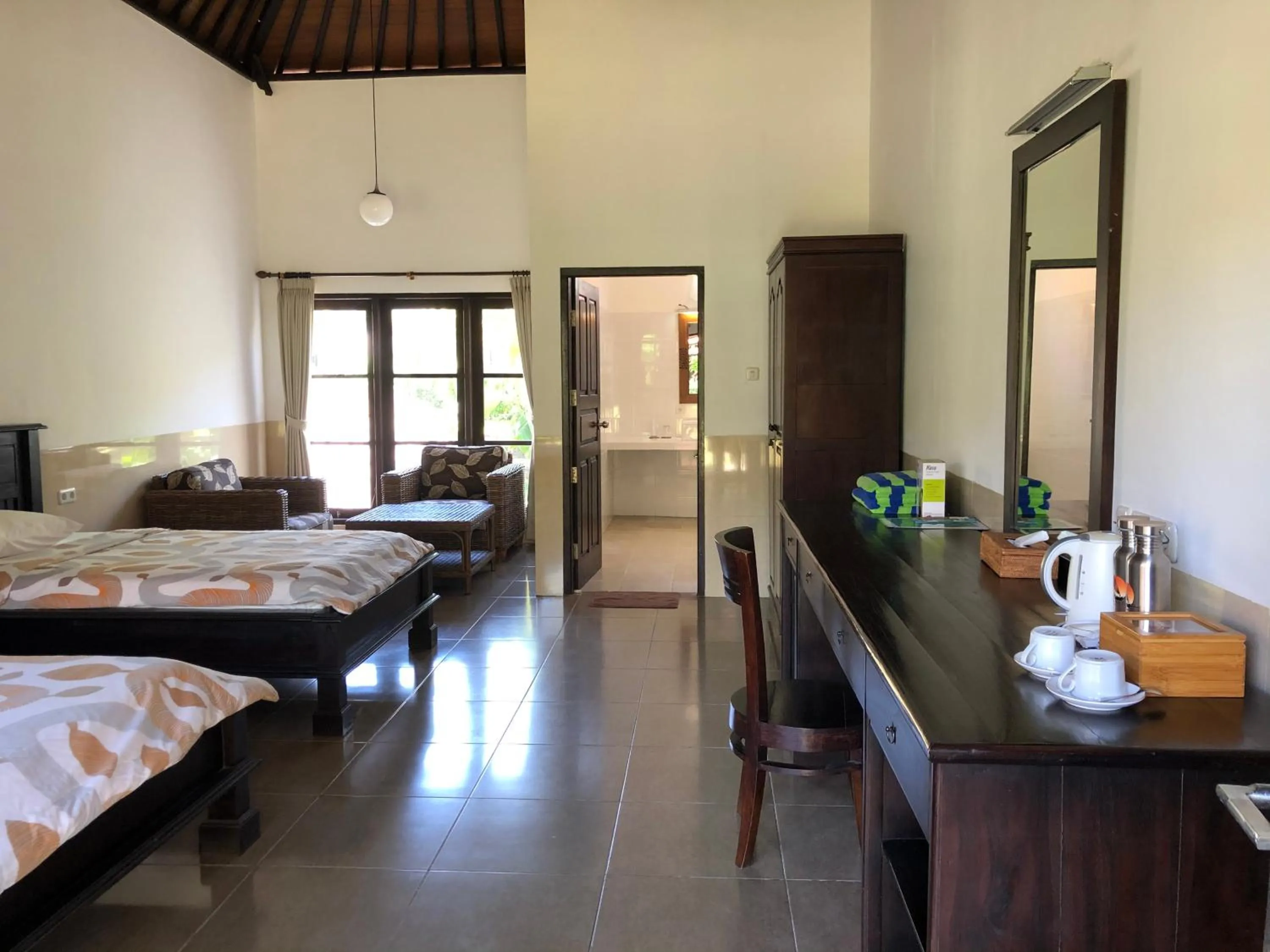 Bed in Liberty Dive Resort