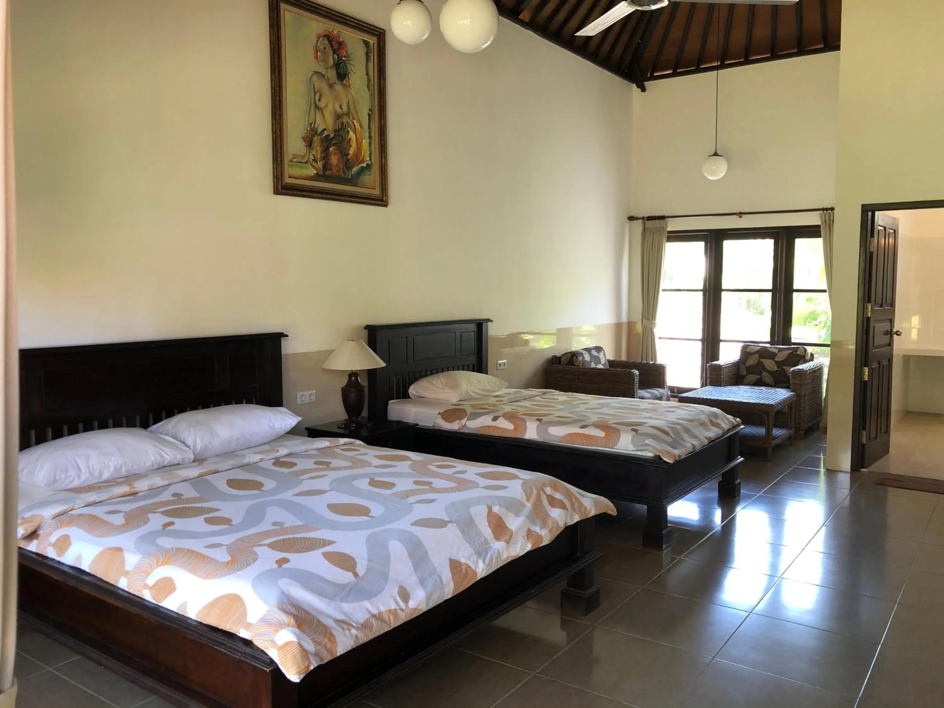 Bed in Liberty Dive Resort