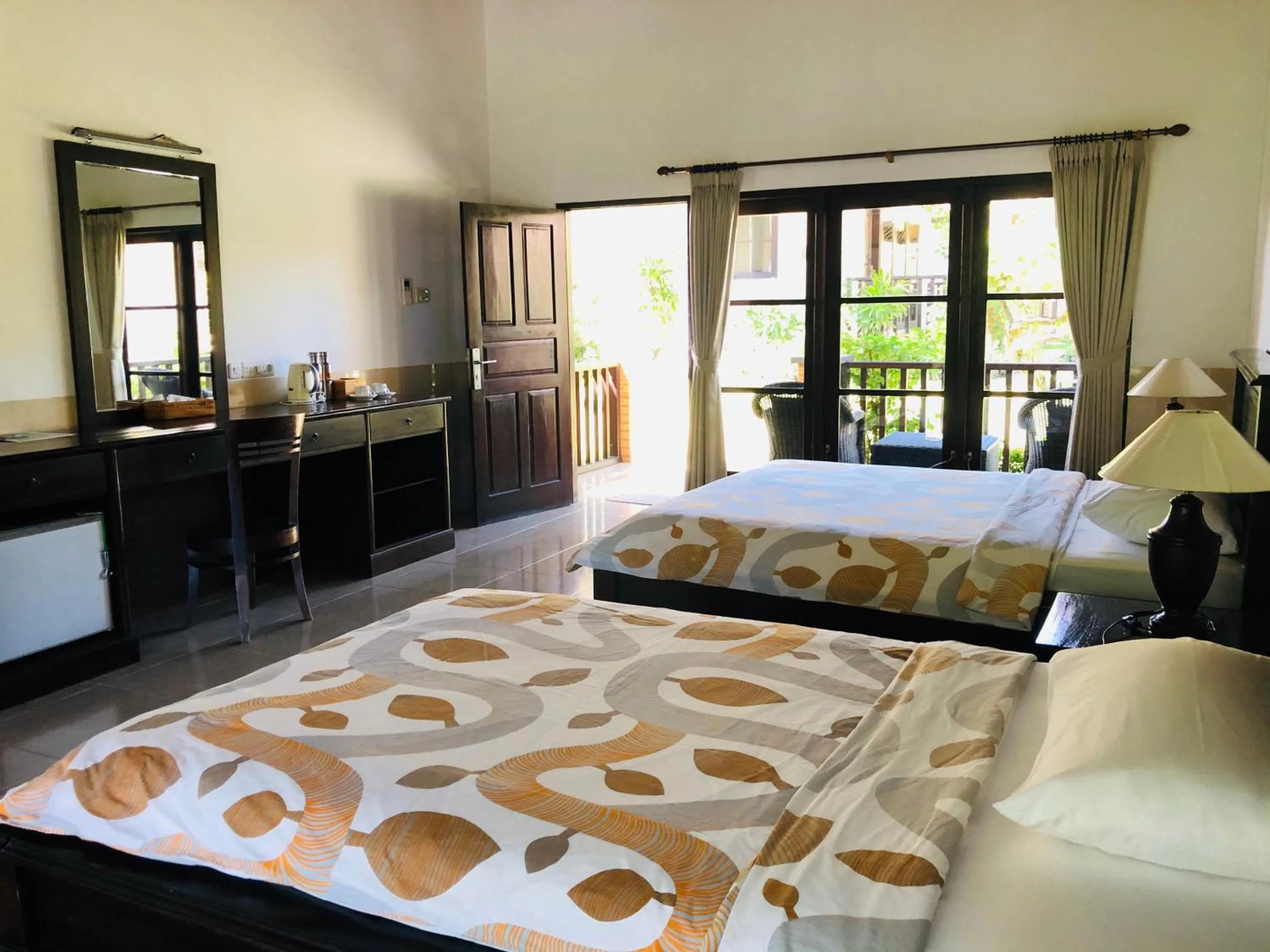 Bed in Liberty Dive Resort