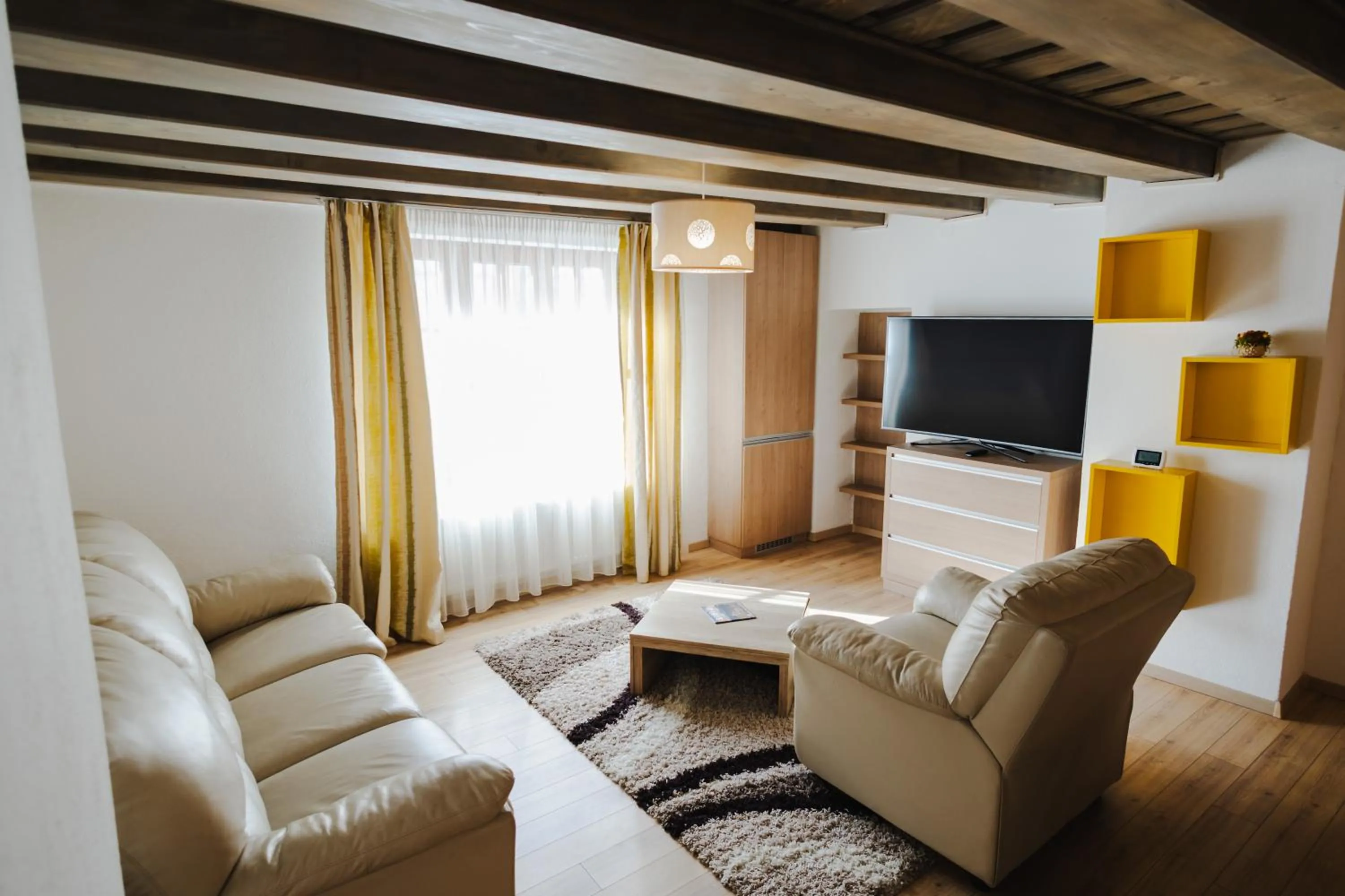 Communal lounge/ TV room in Casa Nicolae Luxury Suites