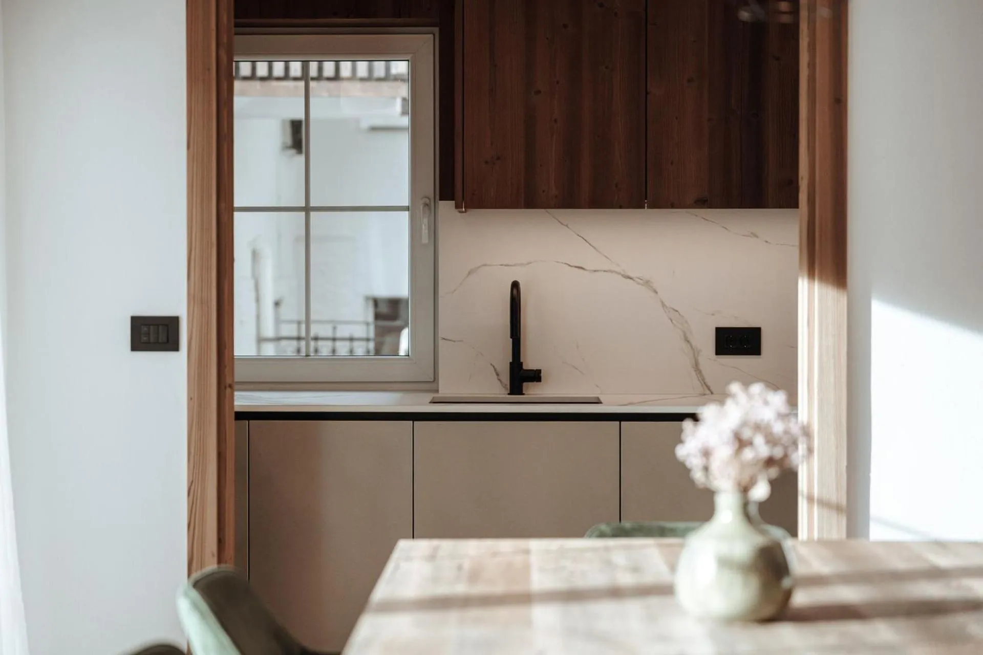 Kitchen or kitchenette in Appartamenti Olympic