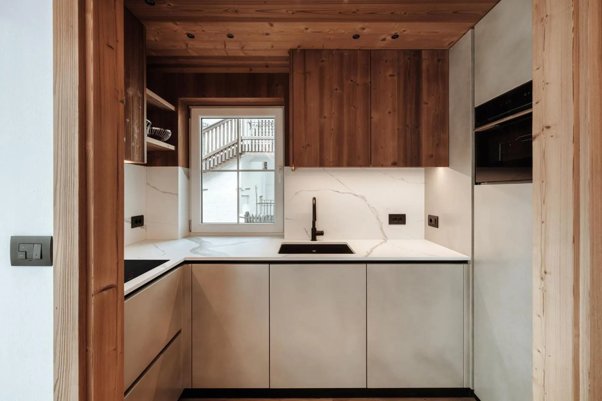 Kitchen or kitchenette in Appartamenti Olympic