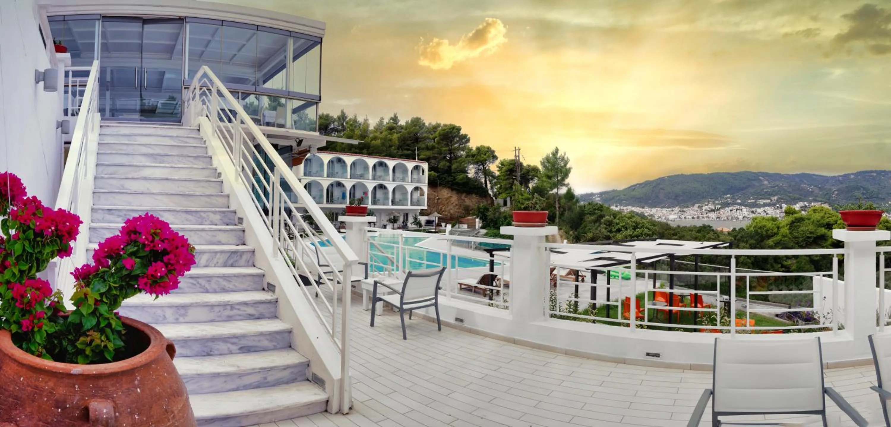 Patio in Hotel Punta