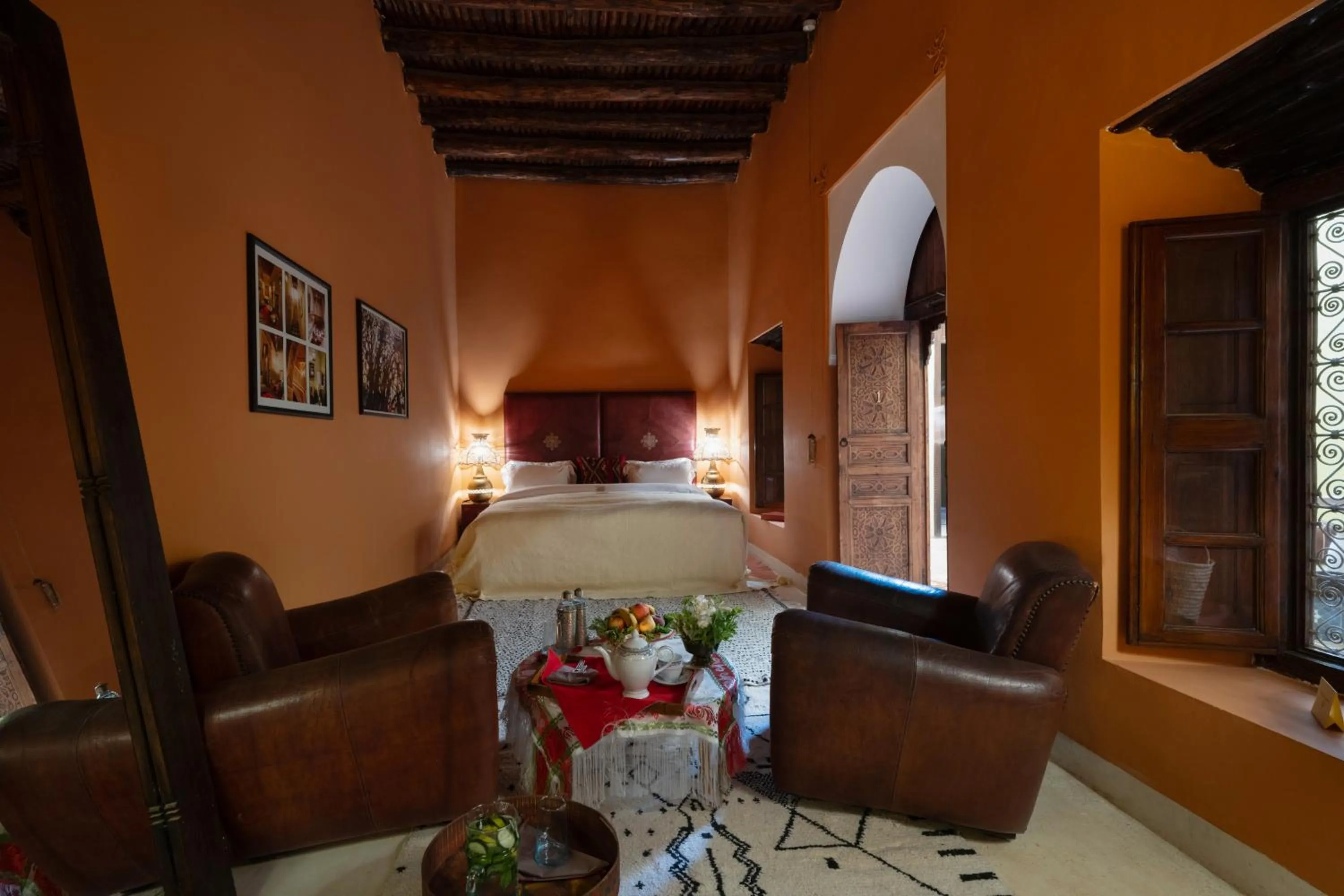 Bed in Kasbah Agafay Hotel & Spa