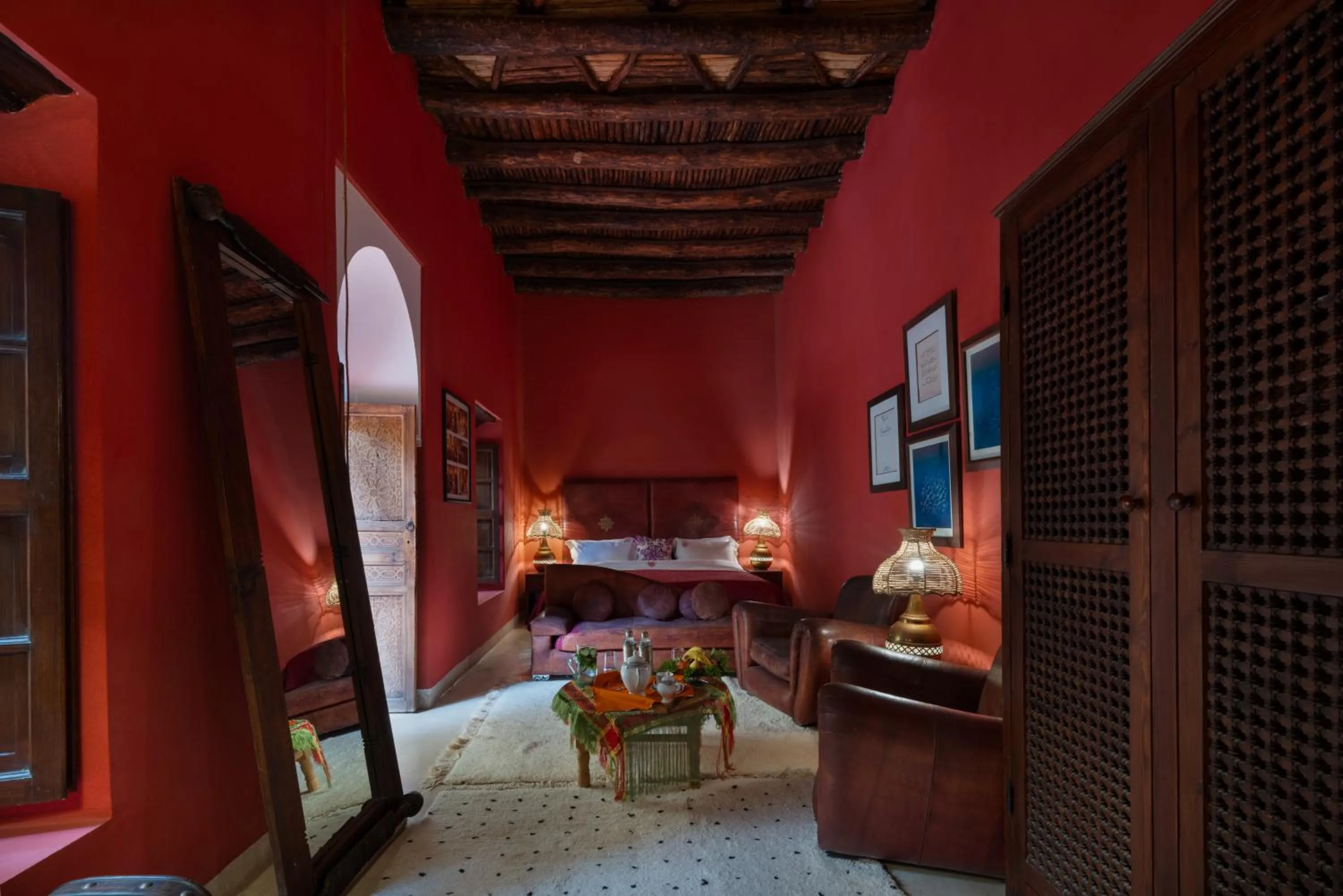 Bed in Kasbah Agafay Hotel & Spa