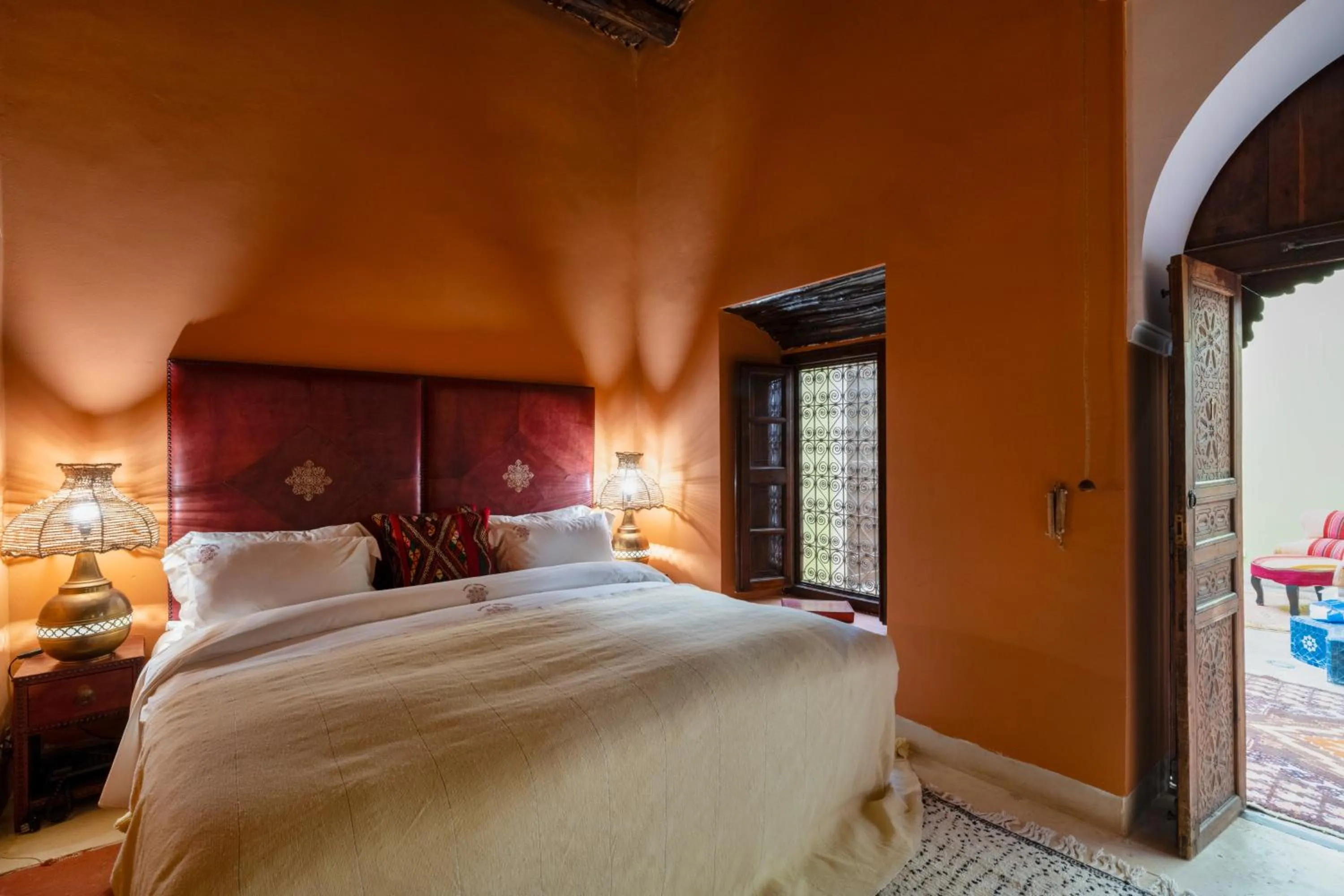 Bed in Kasbah Agafay Hotel & Spa