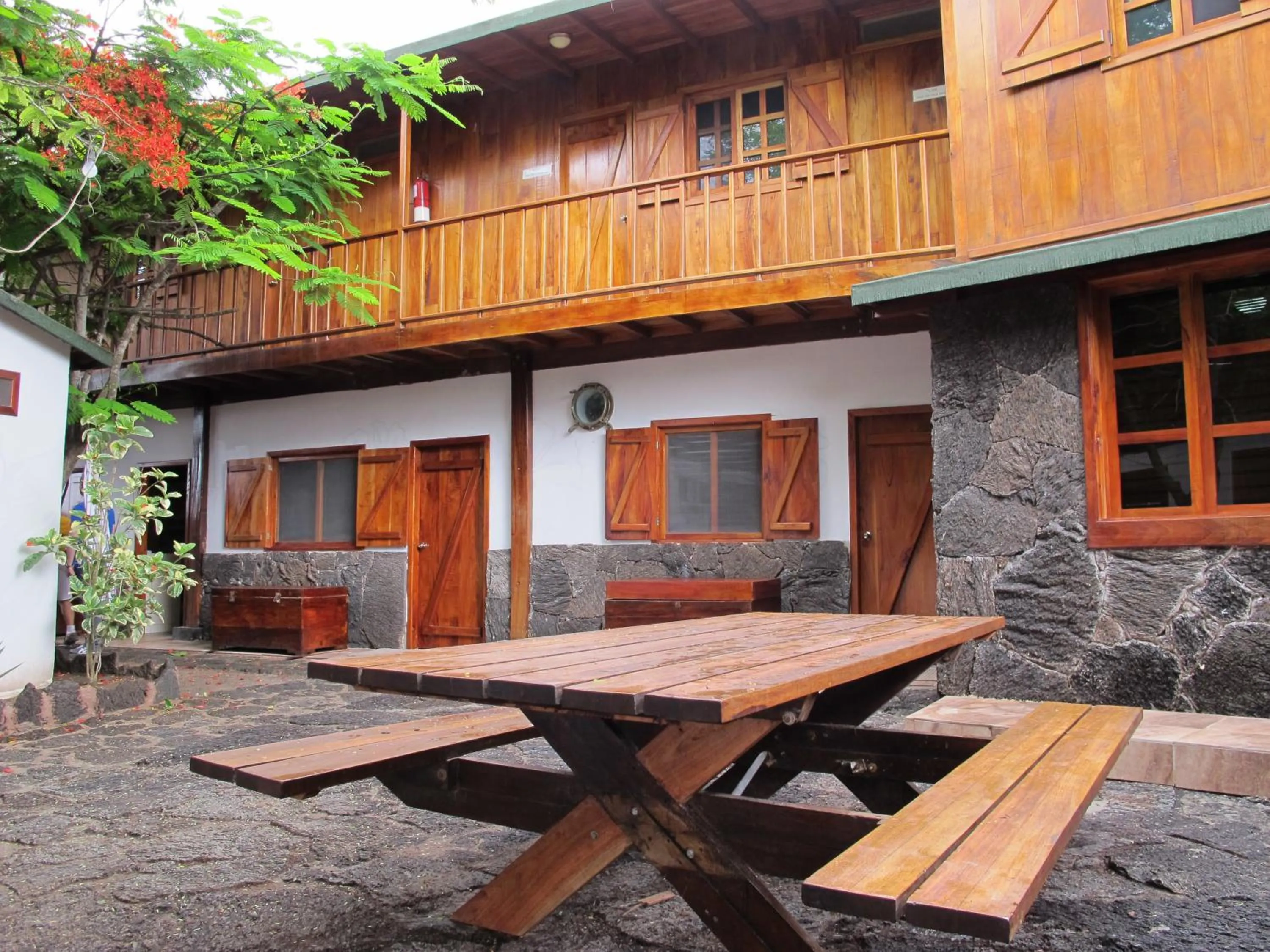 Patio in The Wooden House Hotel