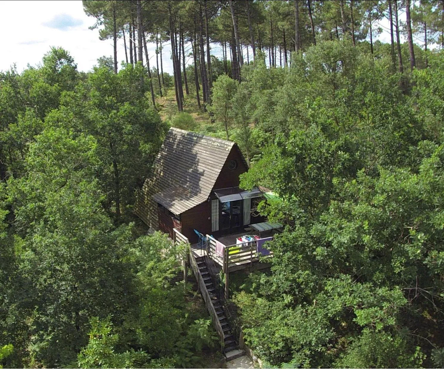 Bird's eye view in Village Nature et Océan à côté de la plage avec piscine et jacuzzi