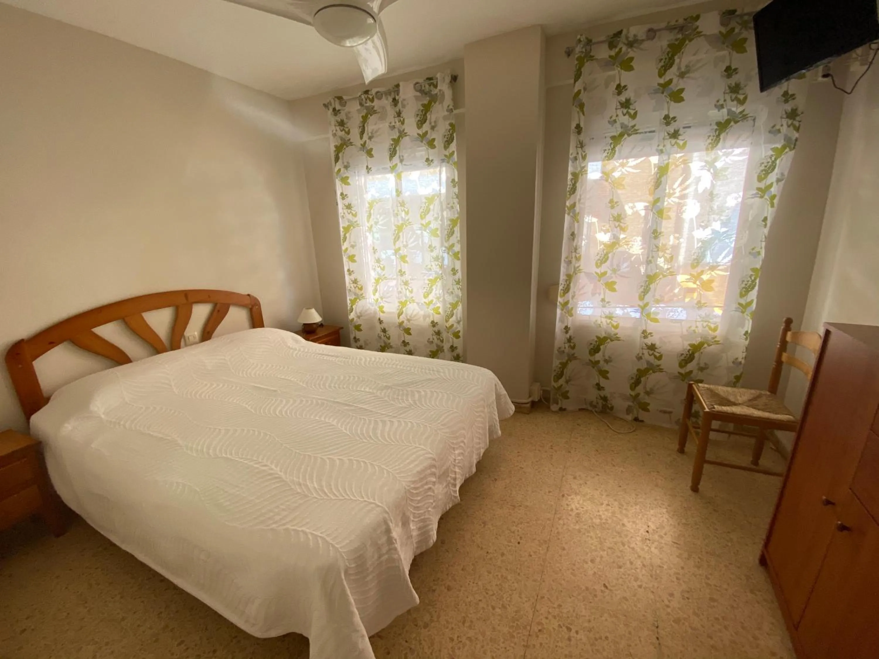 Bed in Pension El Parque