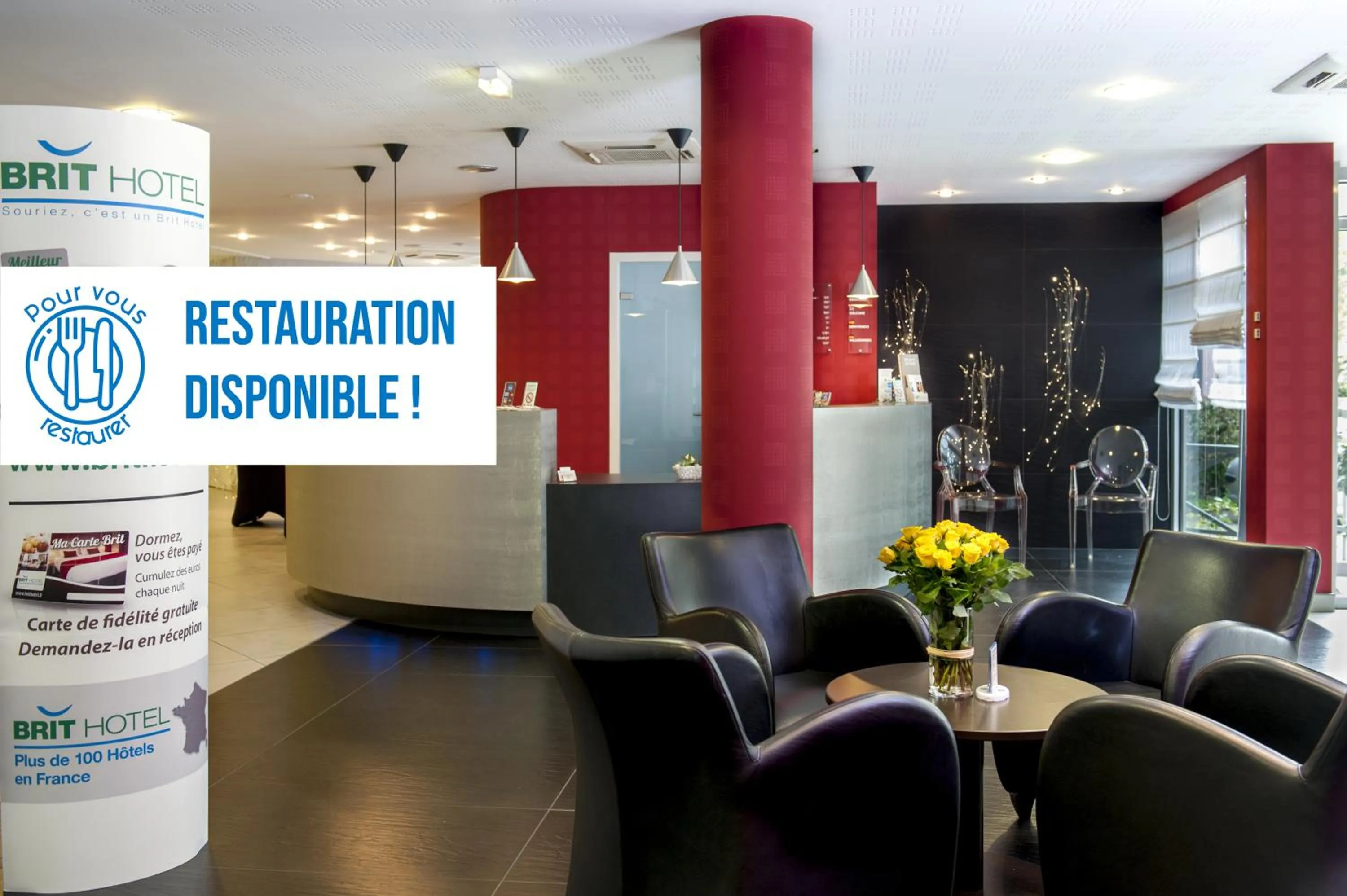 Lobby or reception in Brit Hotel Belfort Centre-Le Boreal