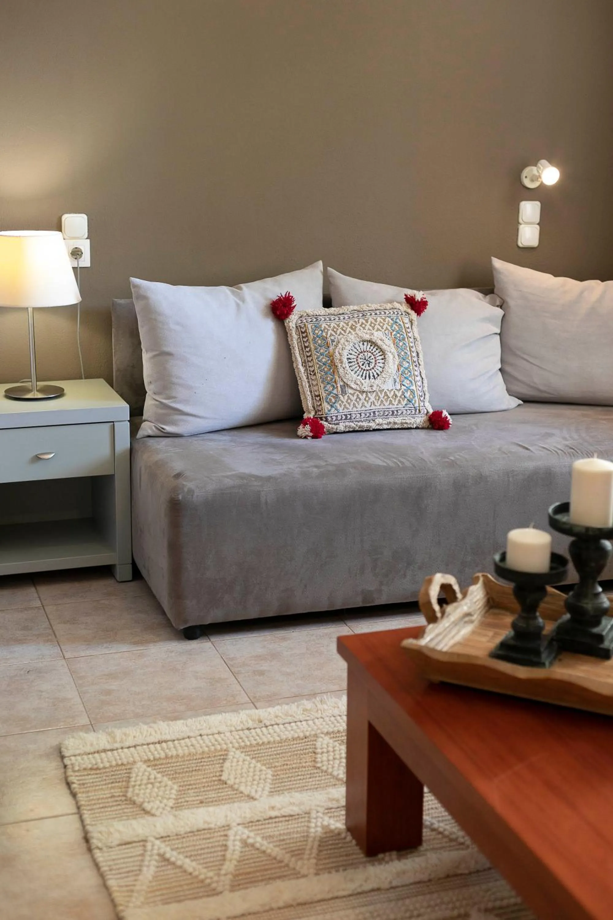 Living room, Bed in Irida Aegean View, Philian Hotels and Resorts