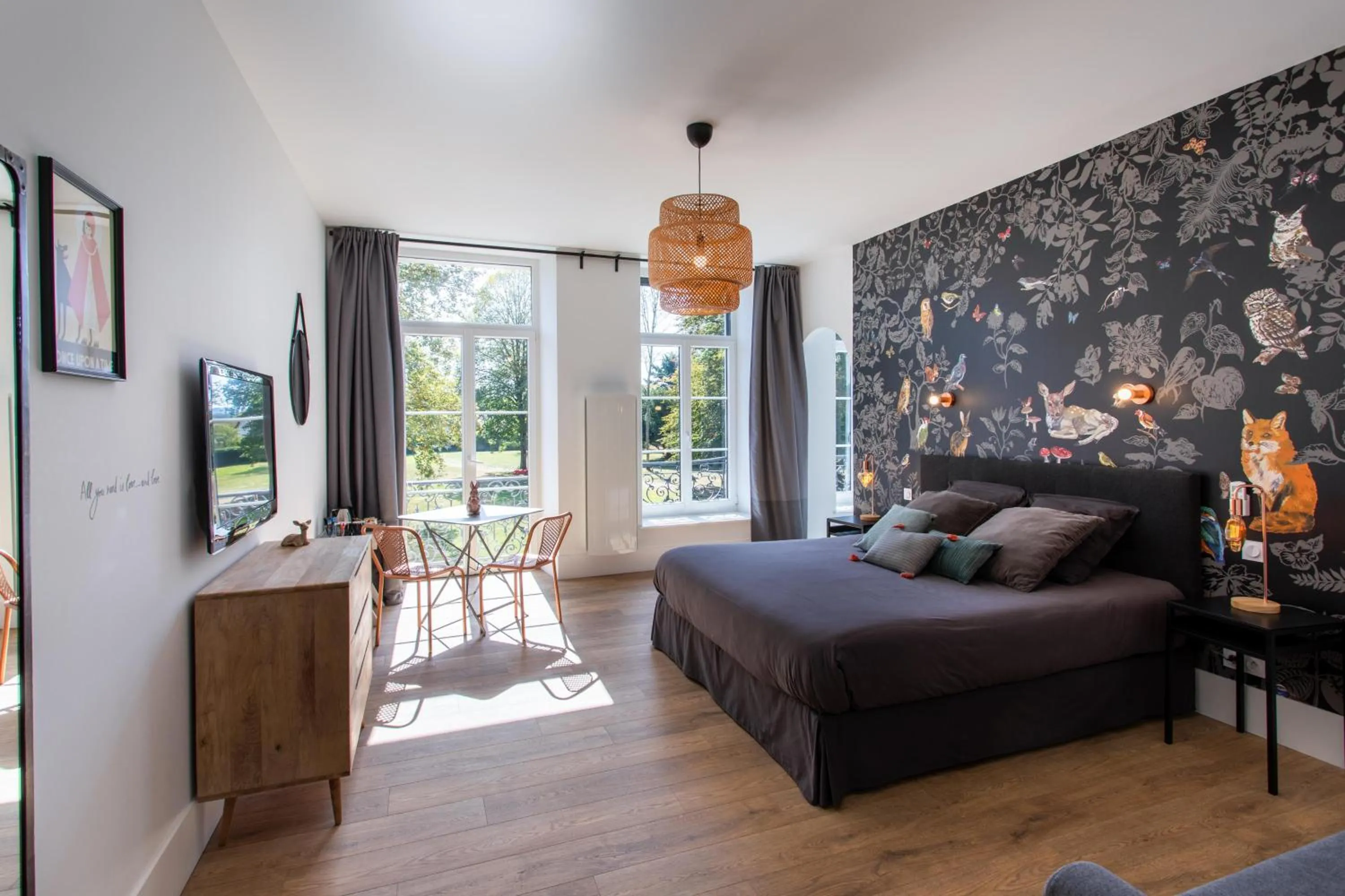 Bed in Le 49 Côté Parc & SPA