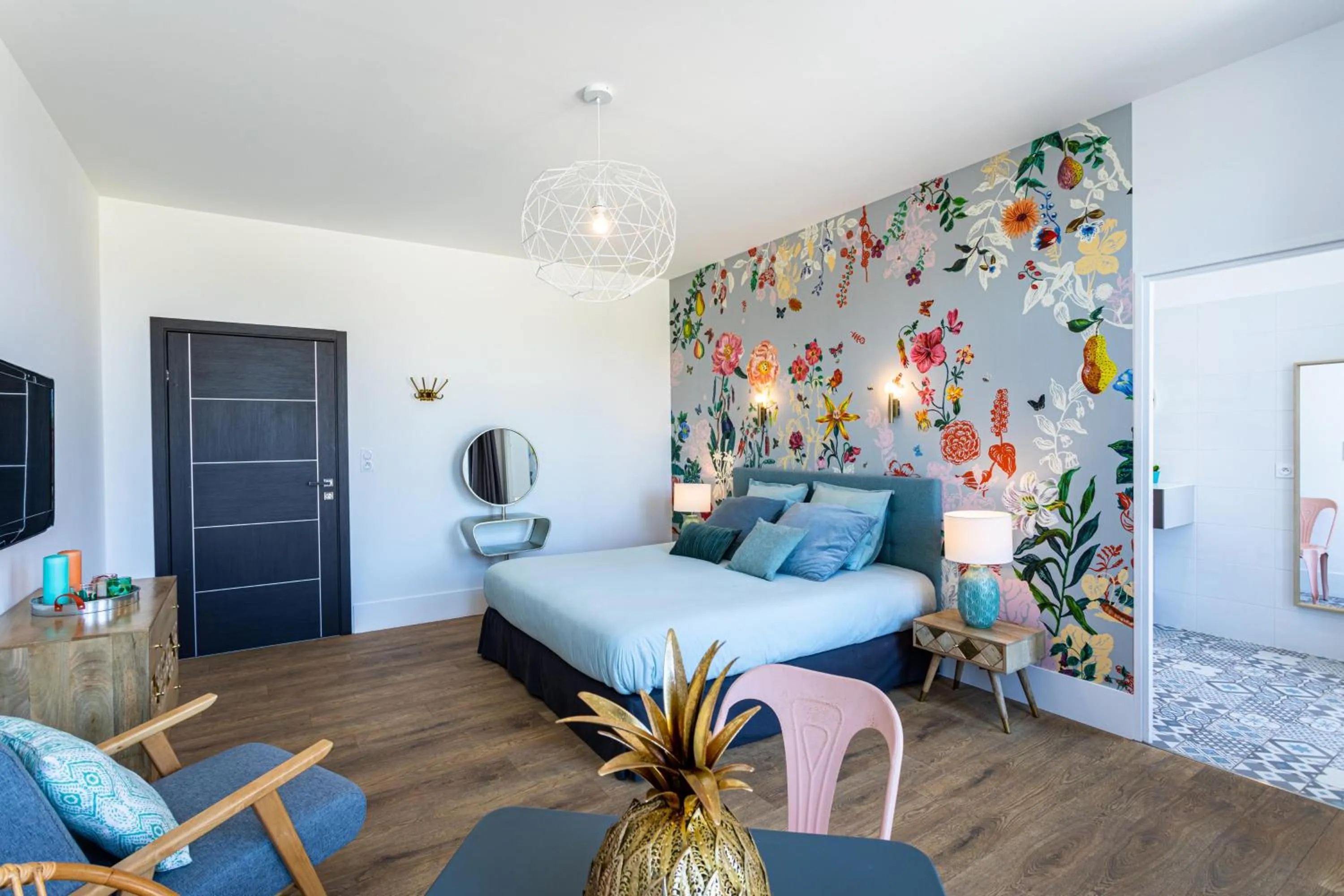 Bed in Le 49 Côté Parc & SPA