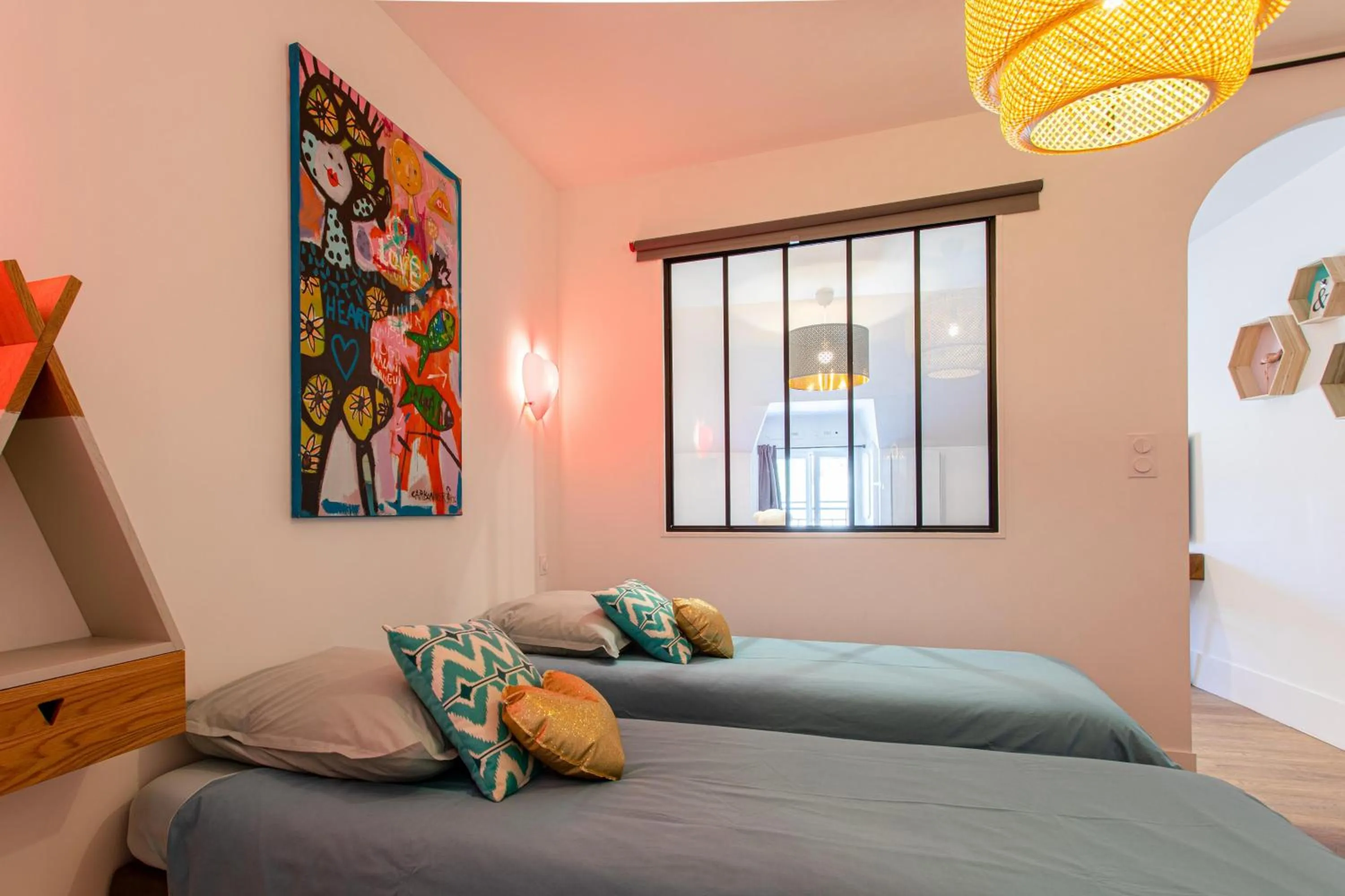 Bed in Le 49 Côté Parc & SPA