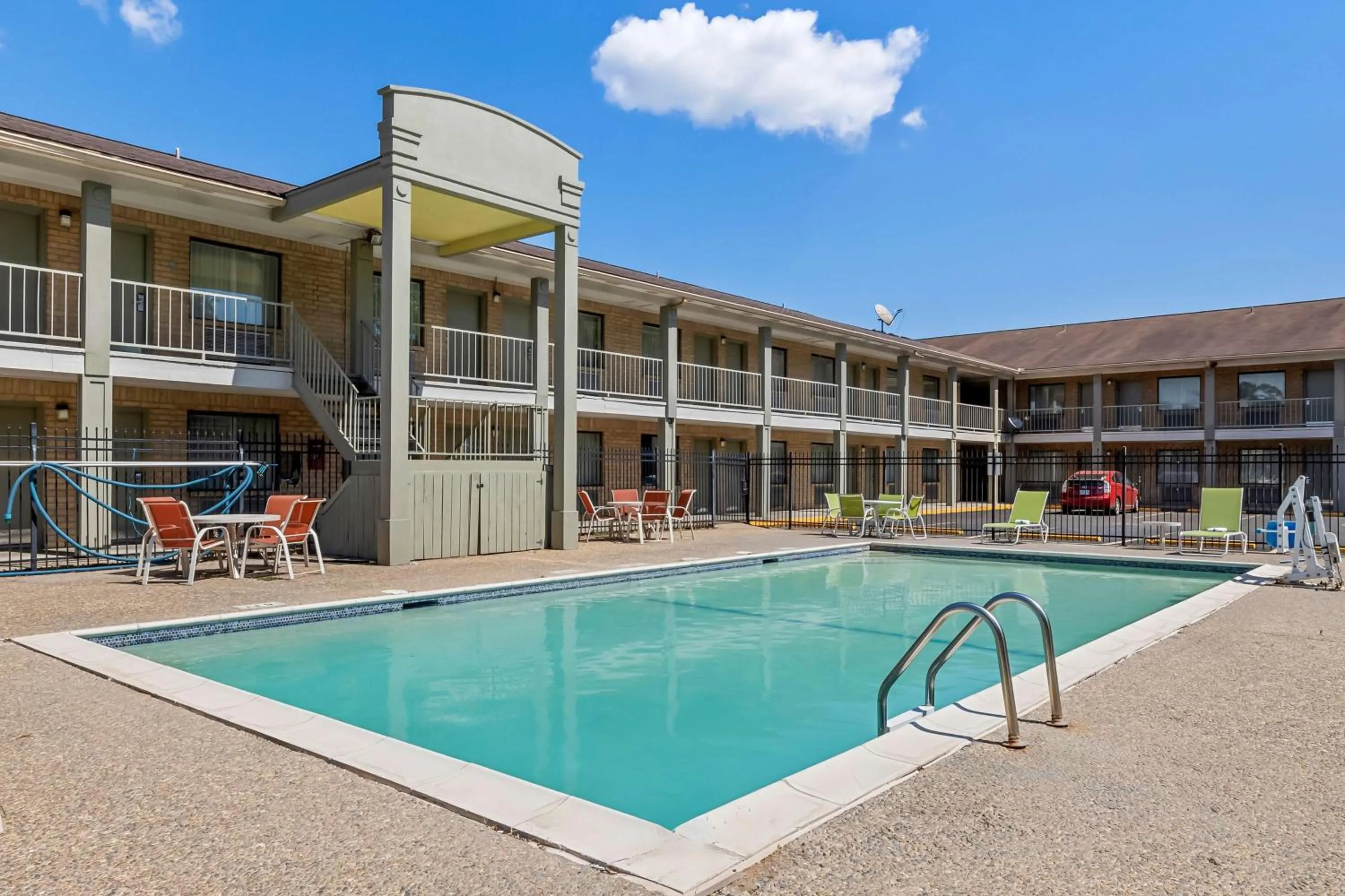 Pool view in SureStay Plus by Best Western Beaumont