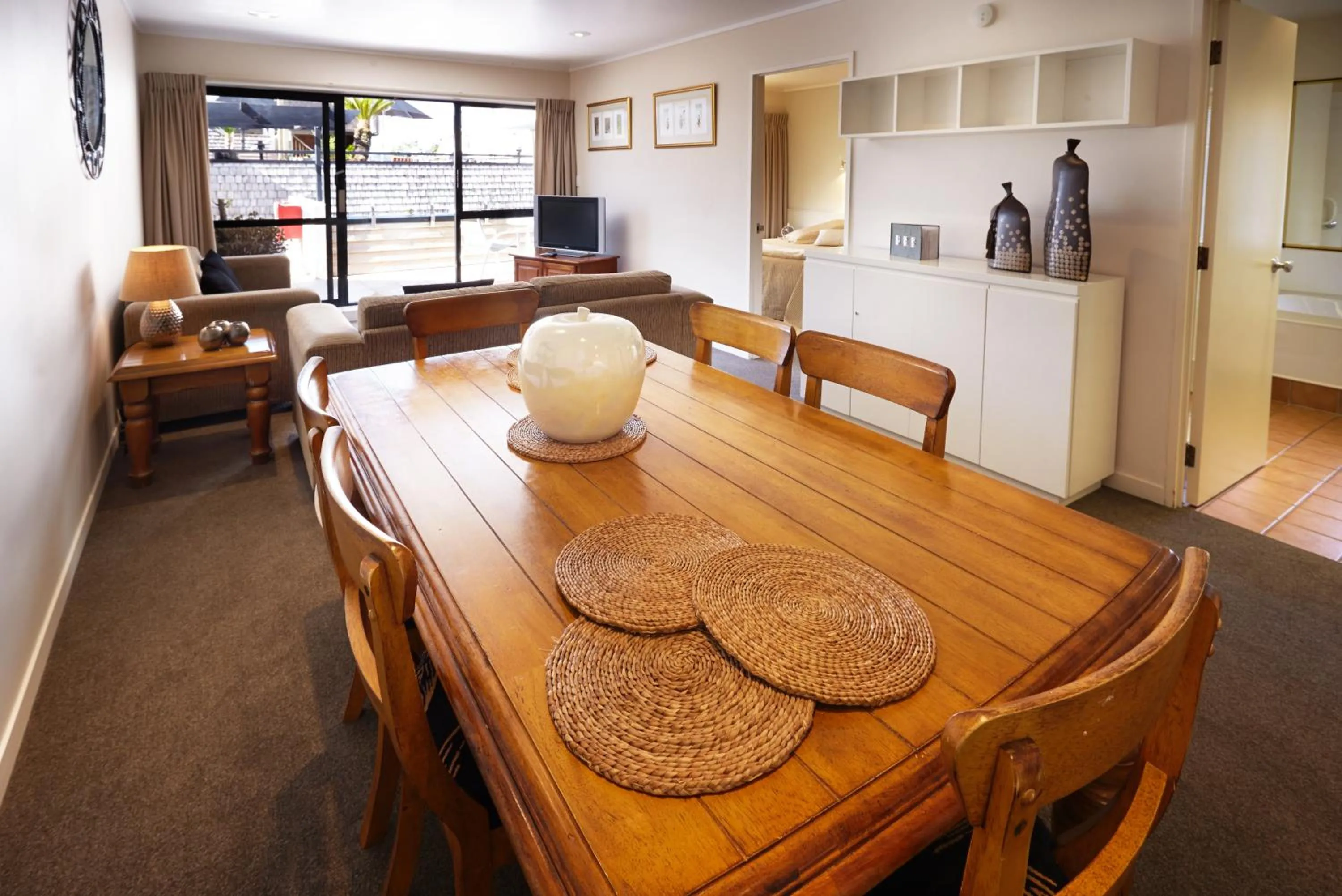 Living room in Pioneer Waterfront Apartments