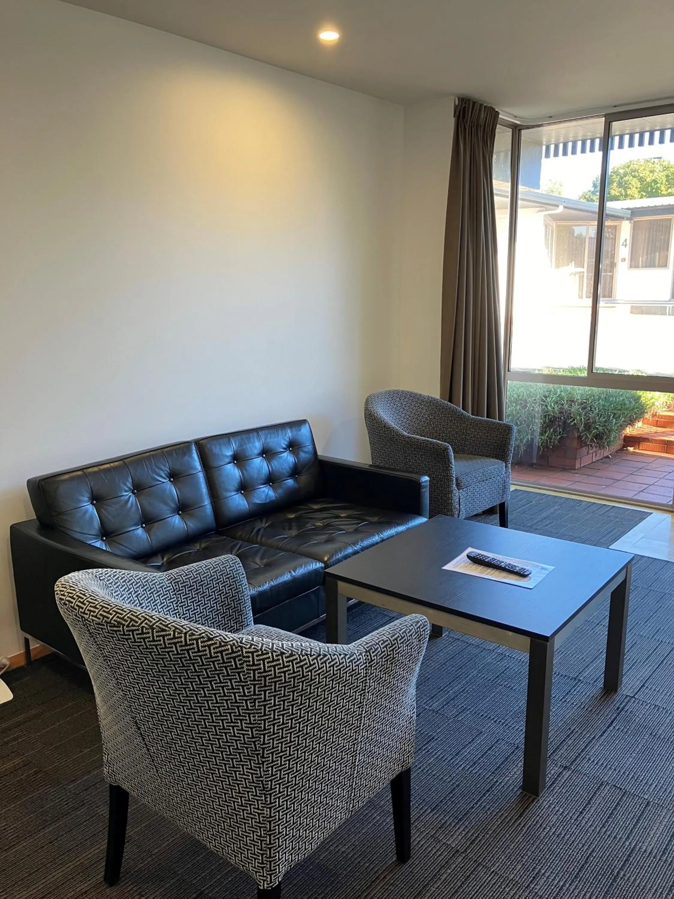 Seating area in Auto Lodge