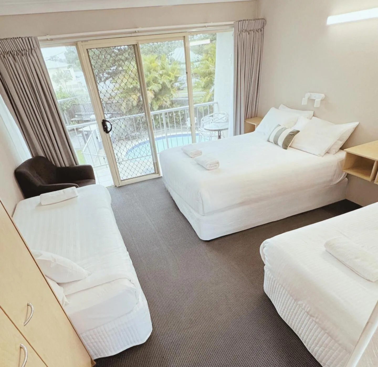 Bedroom, Bed in Yamba Sun