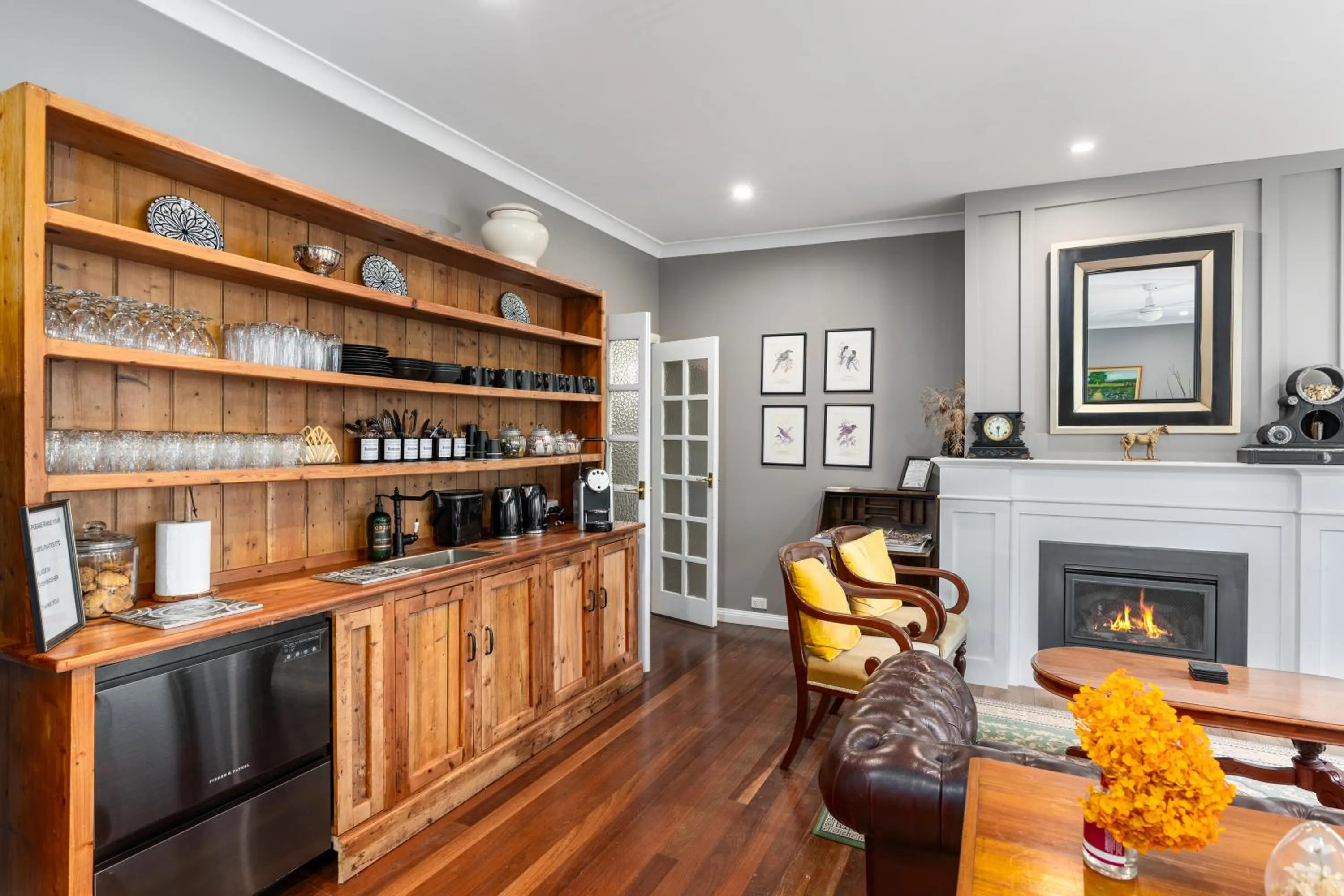 Communal kitchen in The Bundanoon Guest House
