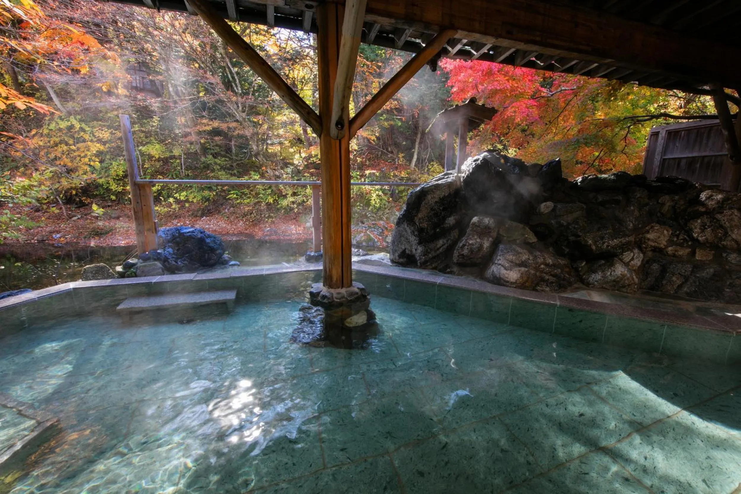 Hot Spring Bath in Honke Bankyu