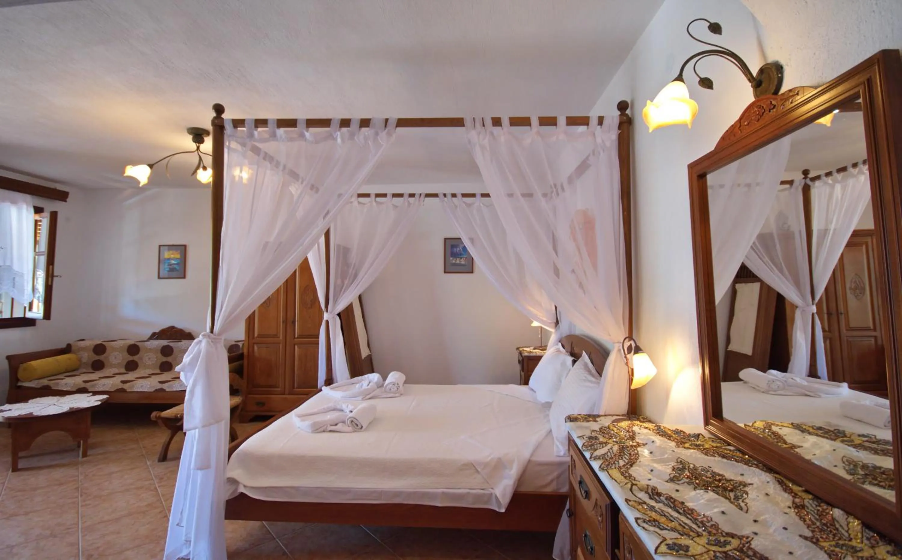 Bed in Pelagos Villas