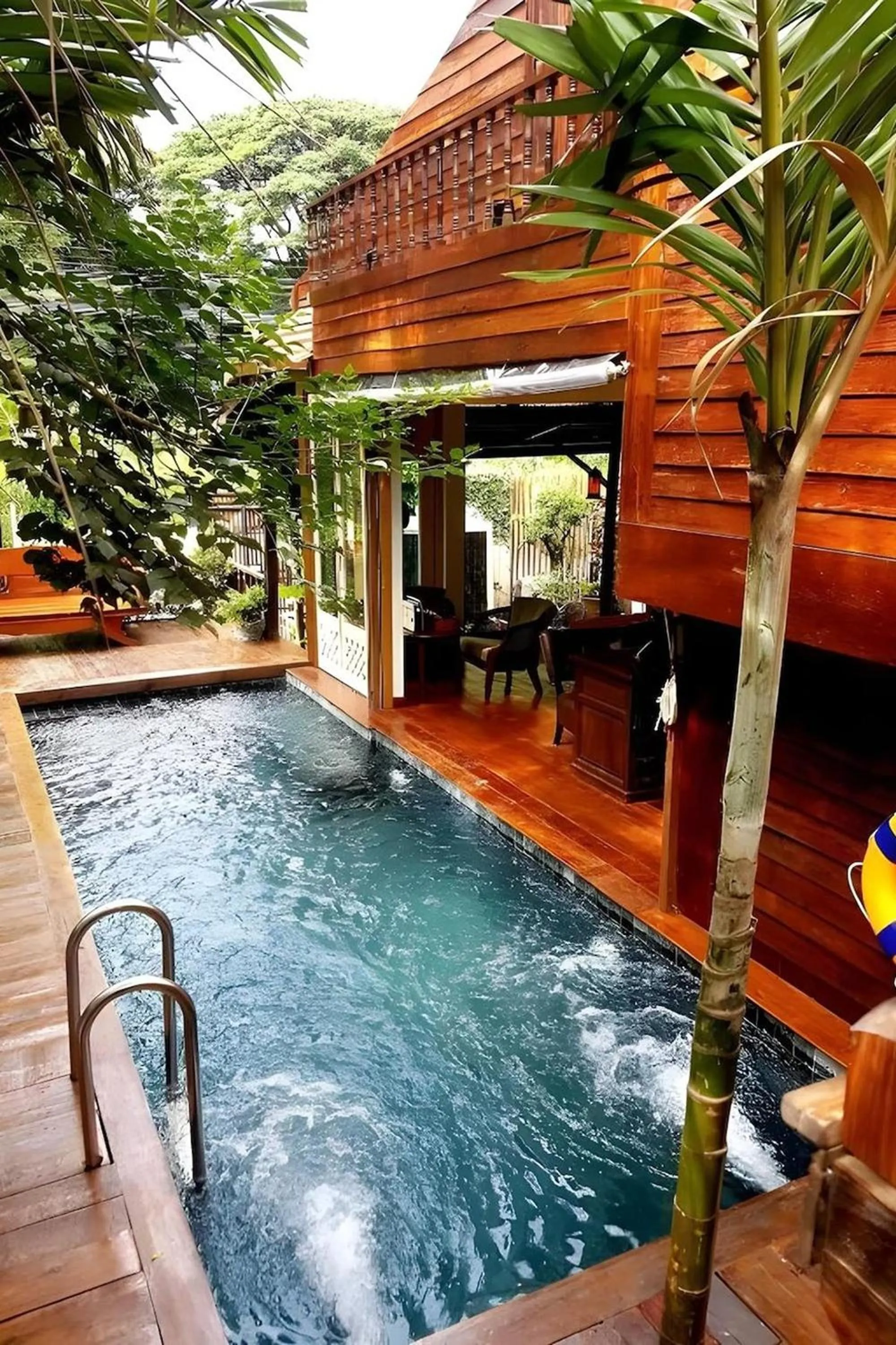 Pool view in Seven Senses Guesthouse