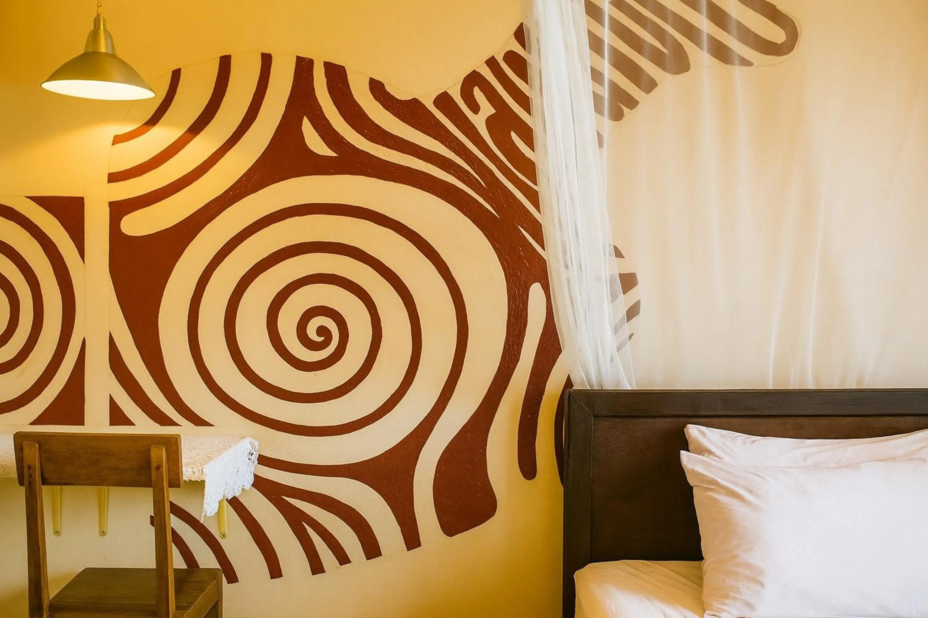 Decorative detail, Bed in Seven Senses Guesthouse