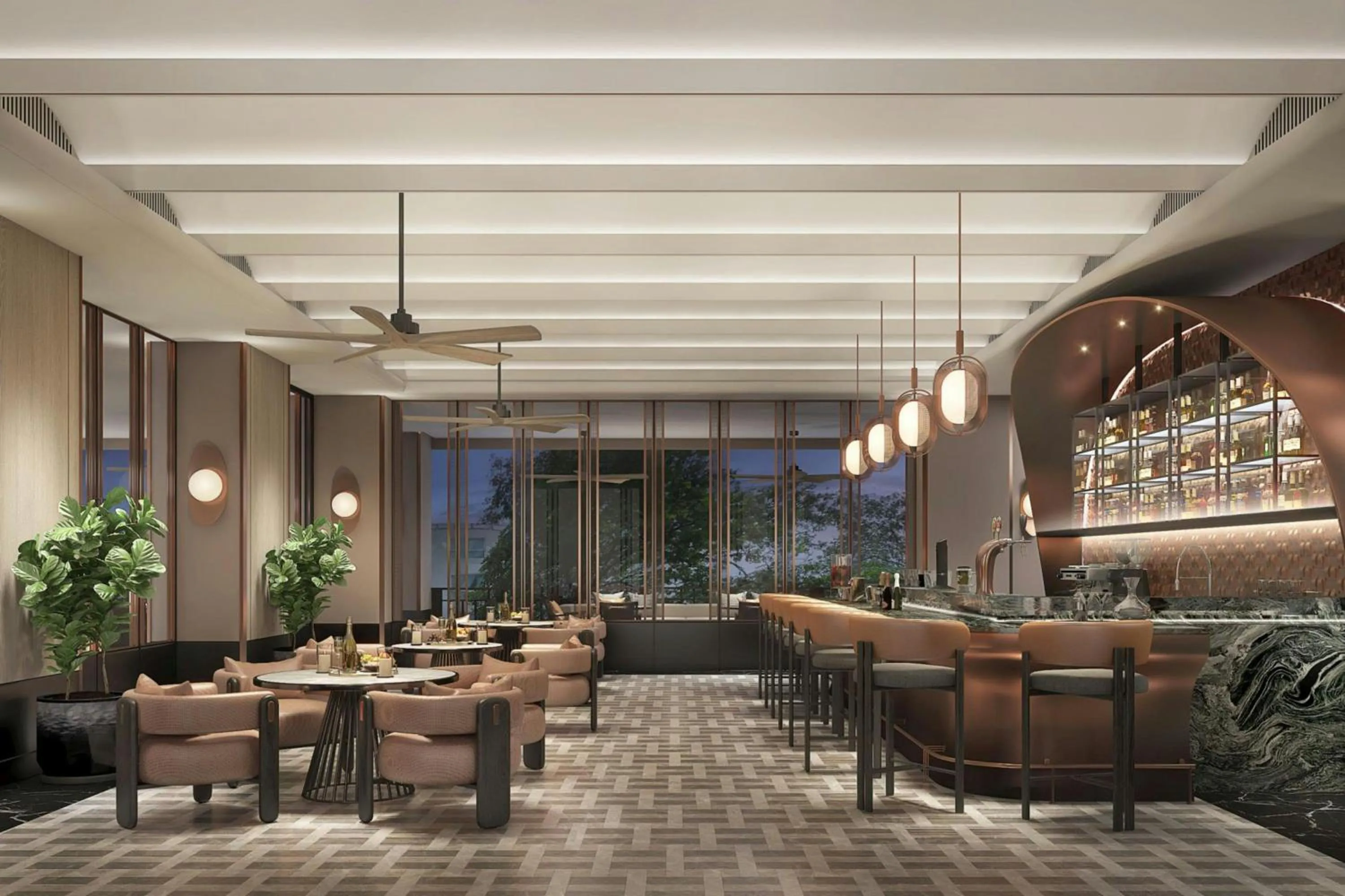 Lounge or bar in Chiang Mai Marriott Hotel