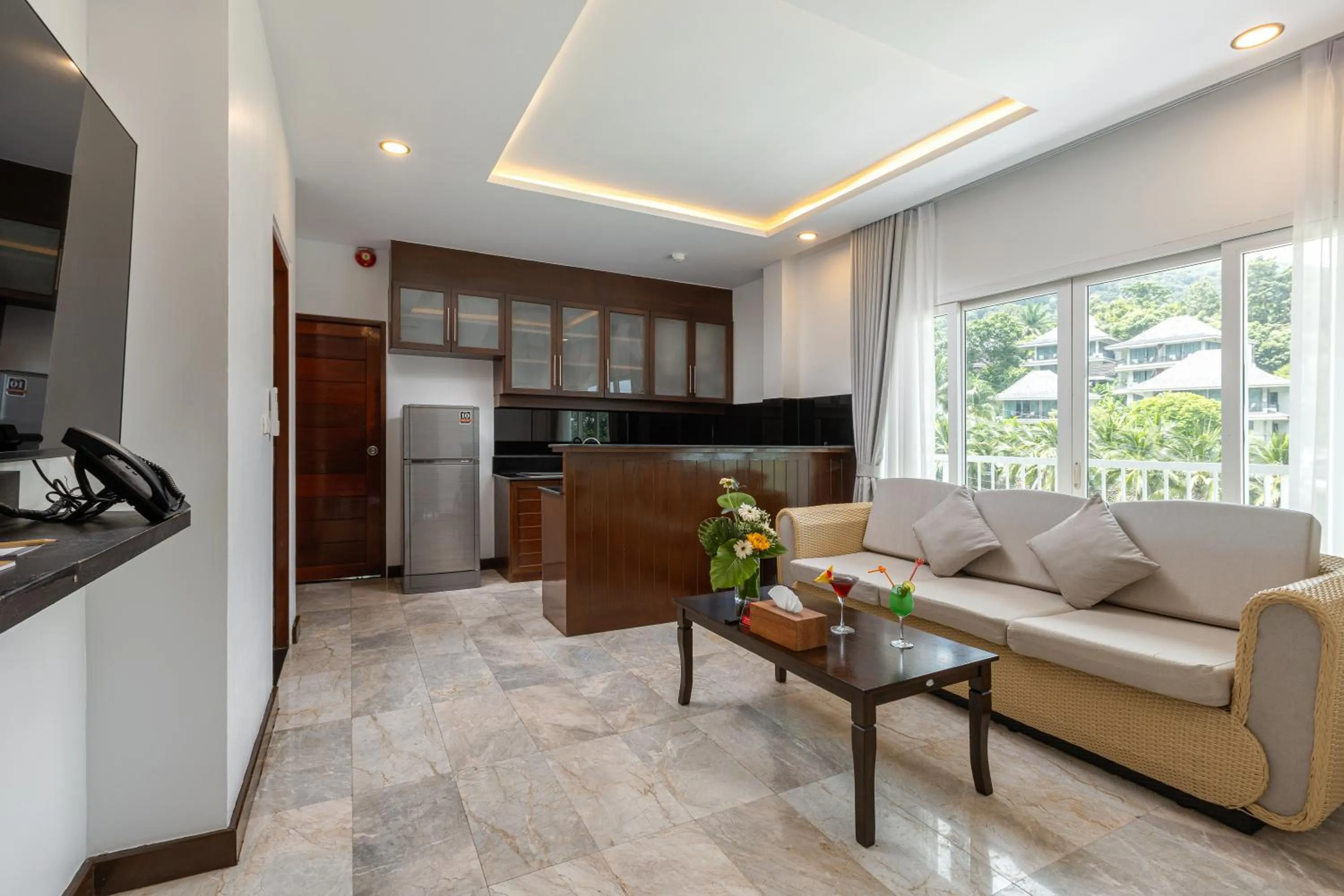 Living room in Phunawa Resort Phuket Karon Beach - SHA Plus