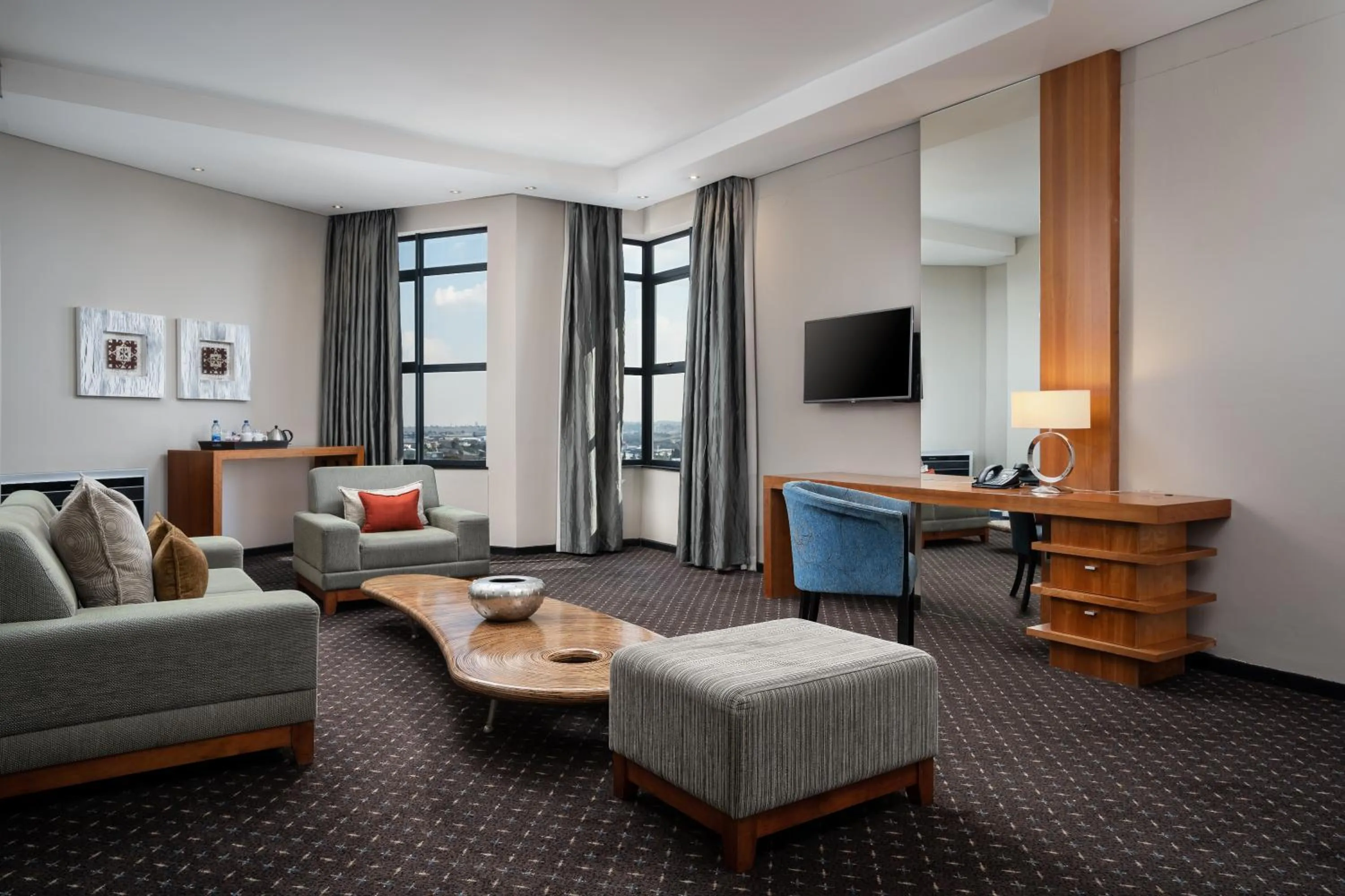 Seating area in Premier Hotel O.R. Tambo