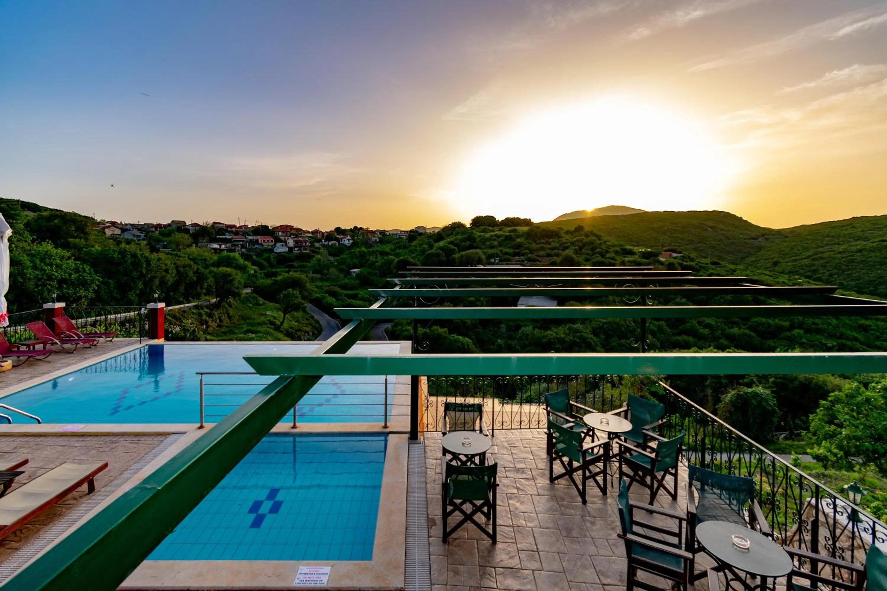 Pool view in Corfu Sokraki Villas