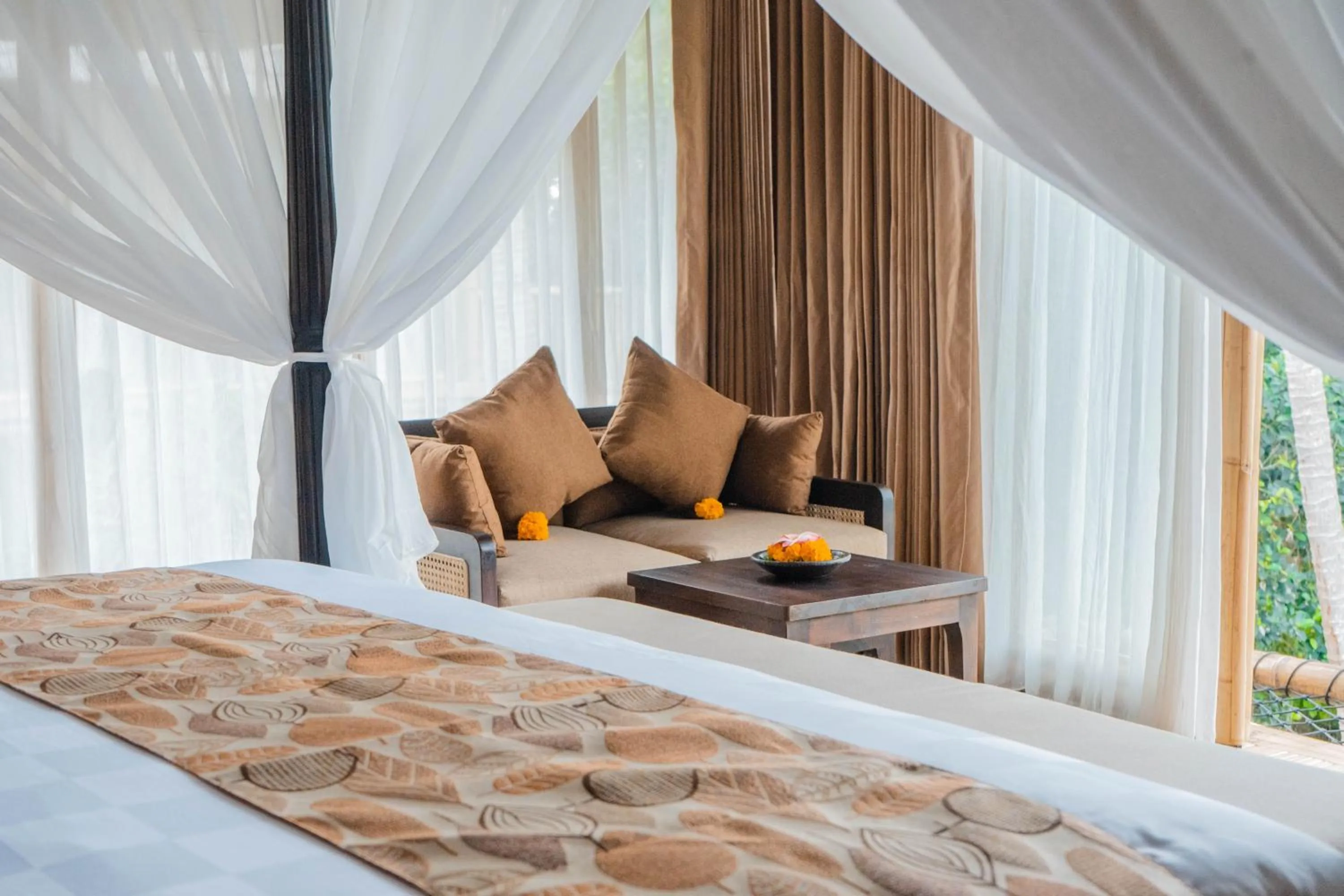Seating area, Bed in Wadari Retreat Villa Ubud