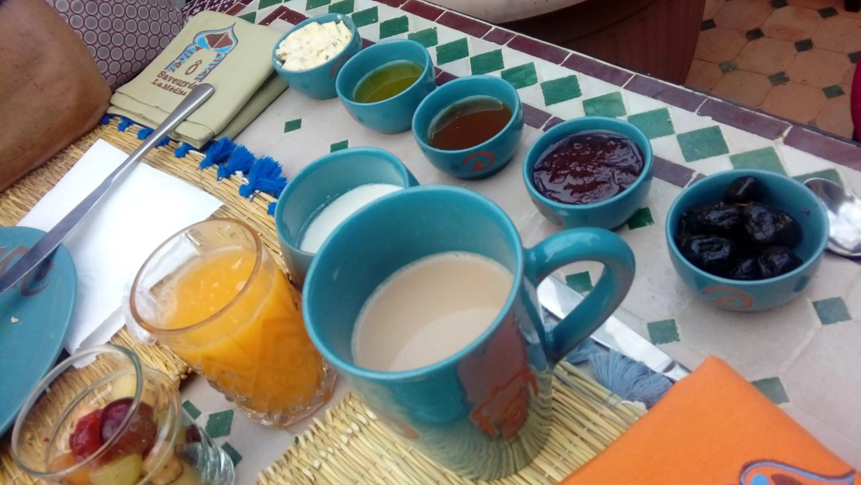 Food and drinks in Riad La Porte du Bouregreg