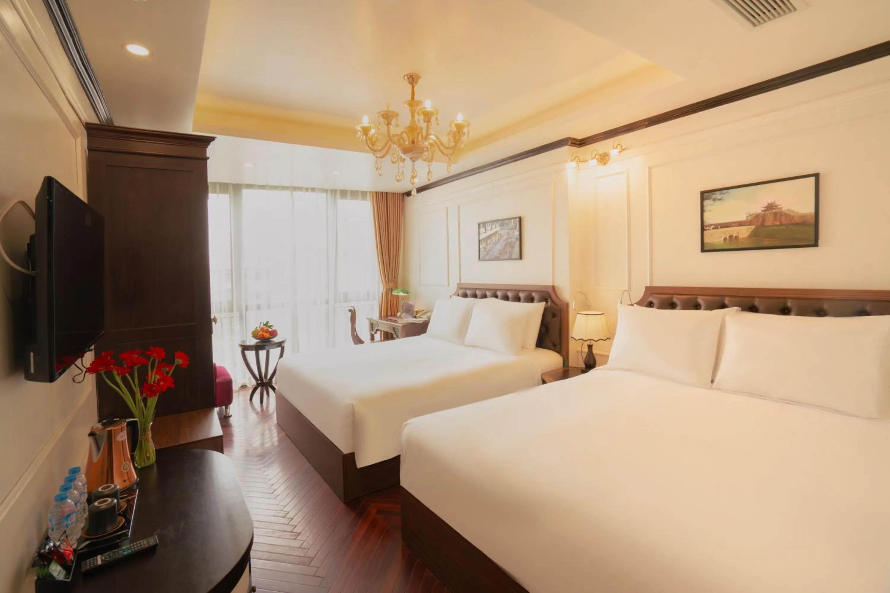 Bed in Hotel Du Palace