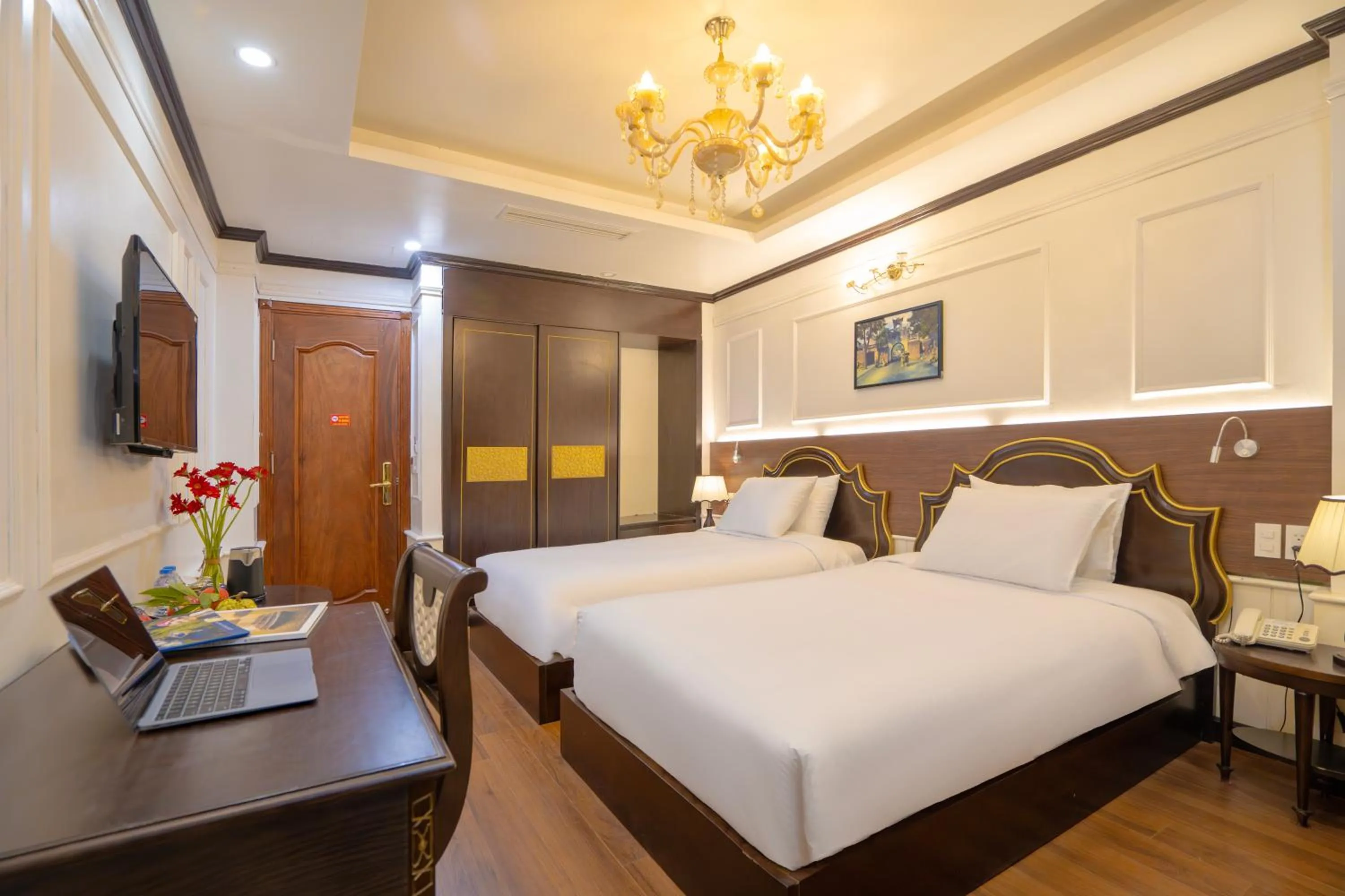 Bed in Hotel Du Palace