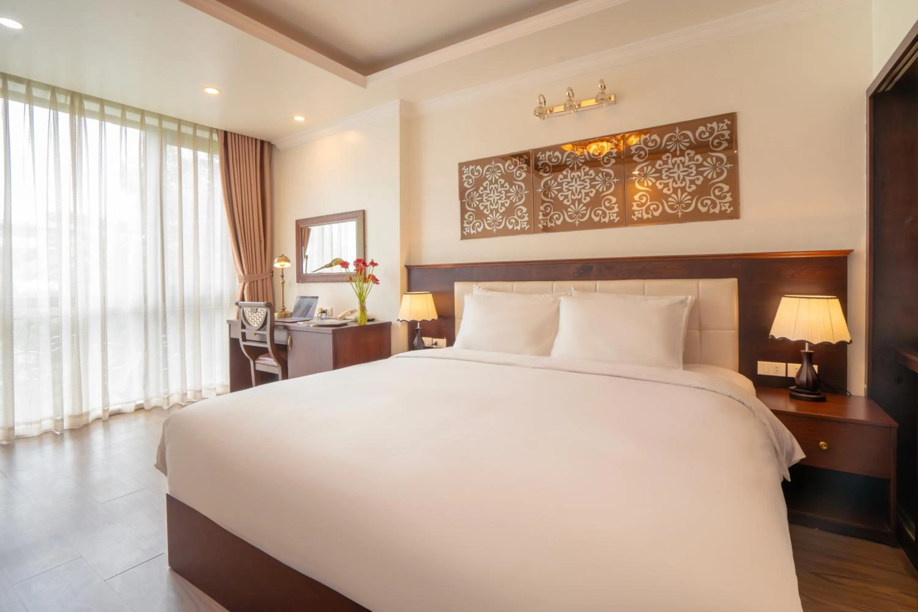 Bed in Hotel Du Palace